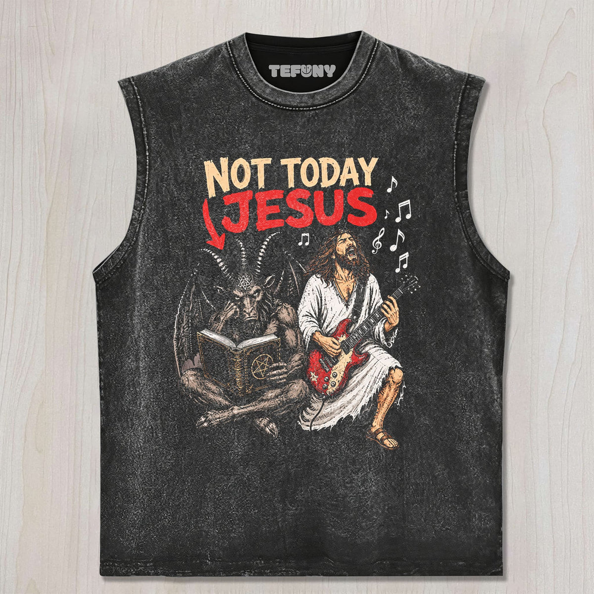 FUNNY NOT TODAY JESUS V1 UNISEX TEE, TANK TOP, LAYERED LS, SWEATSHIRT & HOODIE