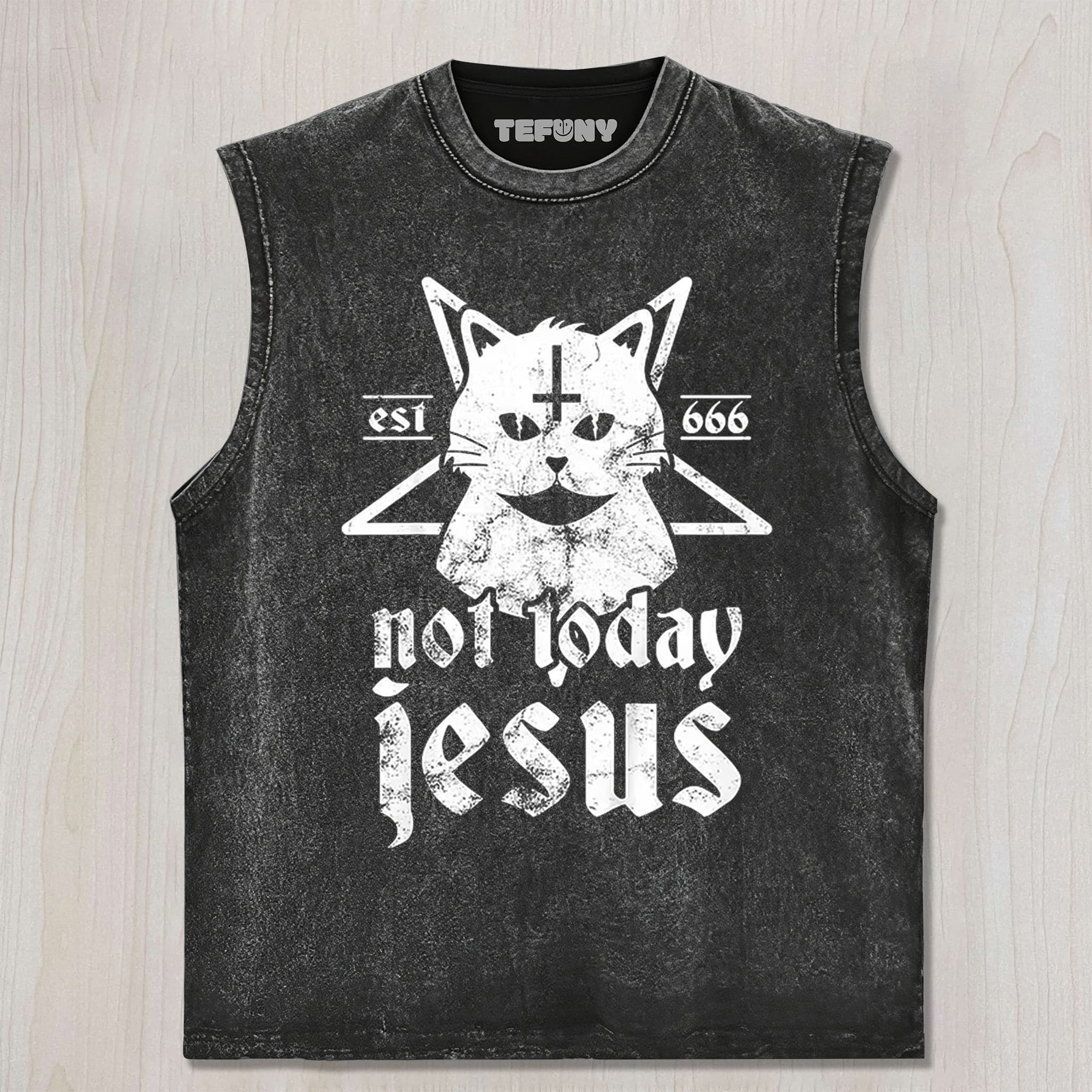 FUNNY NOT TODAY JESUS V3 UNISEX TEE, TANK TOP, LAYERED LS, SWEATSHIRT & HOODIE