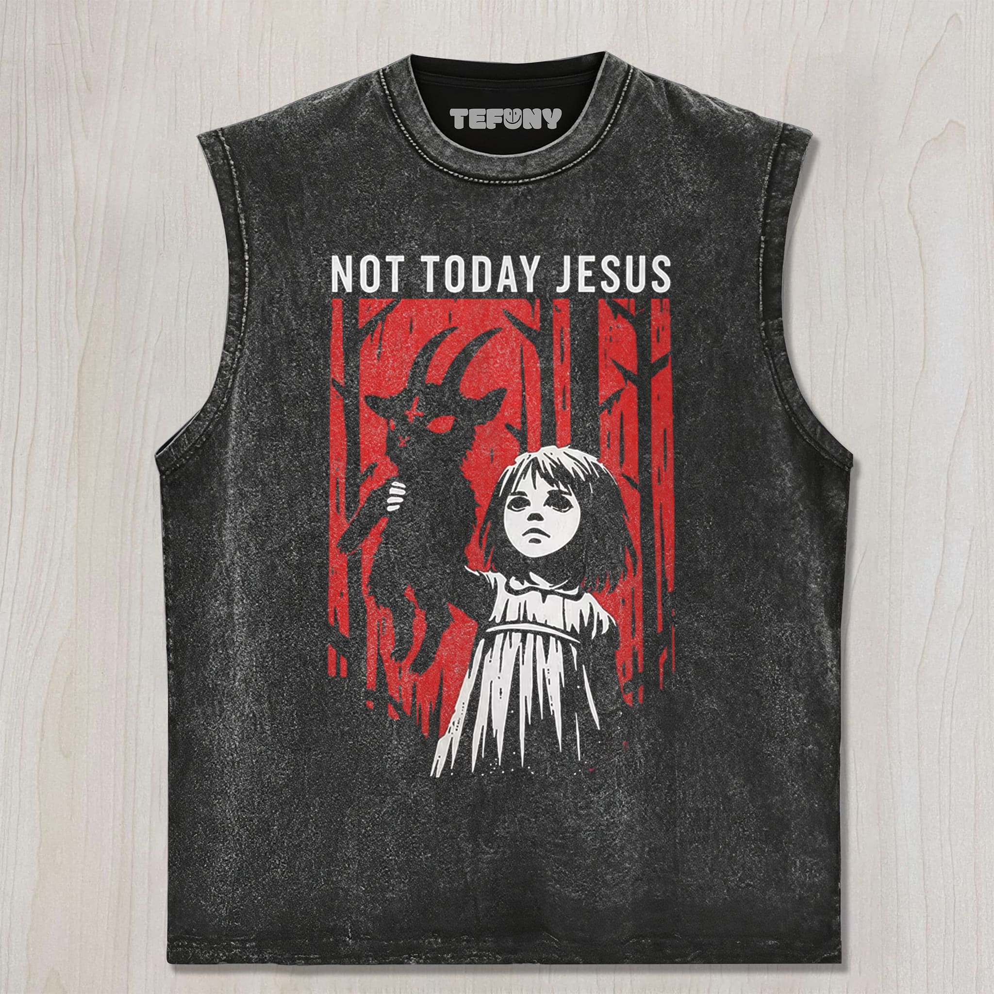 FUNNY NOT TODAY JESUS V4 UNISEX TEE, TANK TOP, LAYERED LS, SWEATSHIRT & HOODIE
