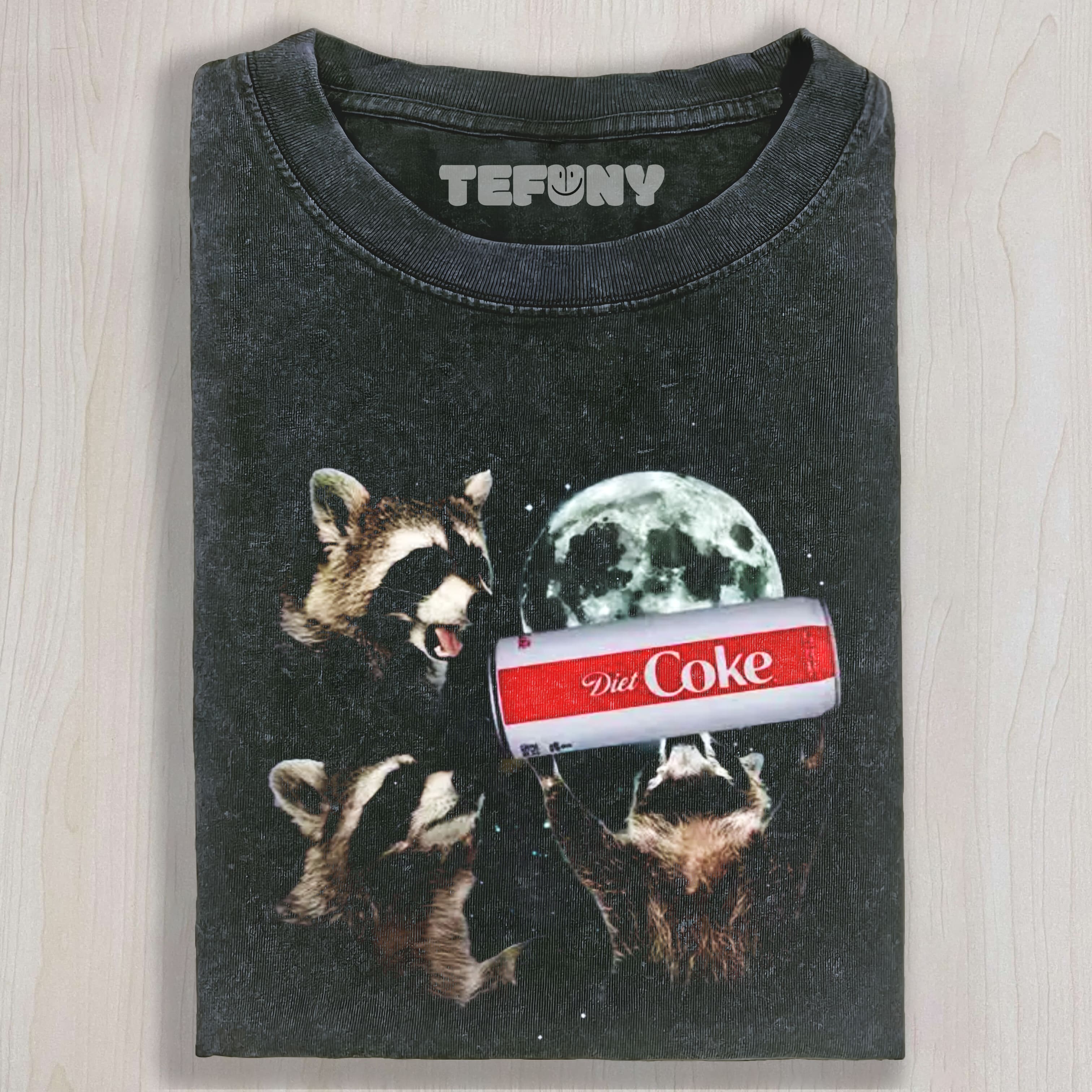 FUNNY RACCOON DIET COKE UNISEX TEE, TANK TOP, LAYERED LS, SWEATSHIRT & HOODIE