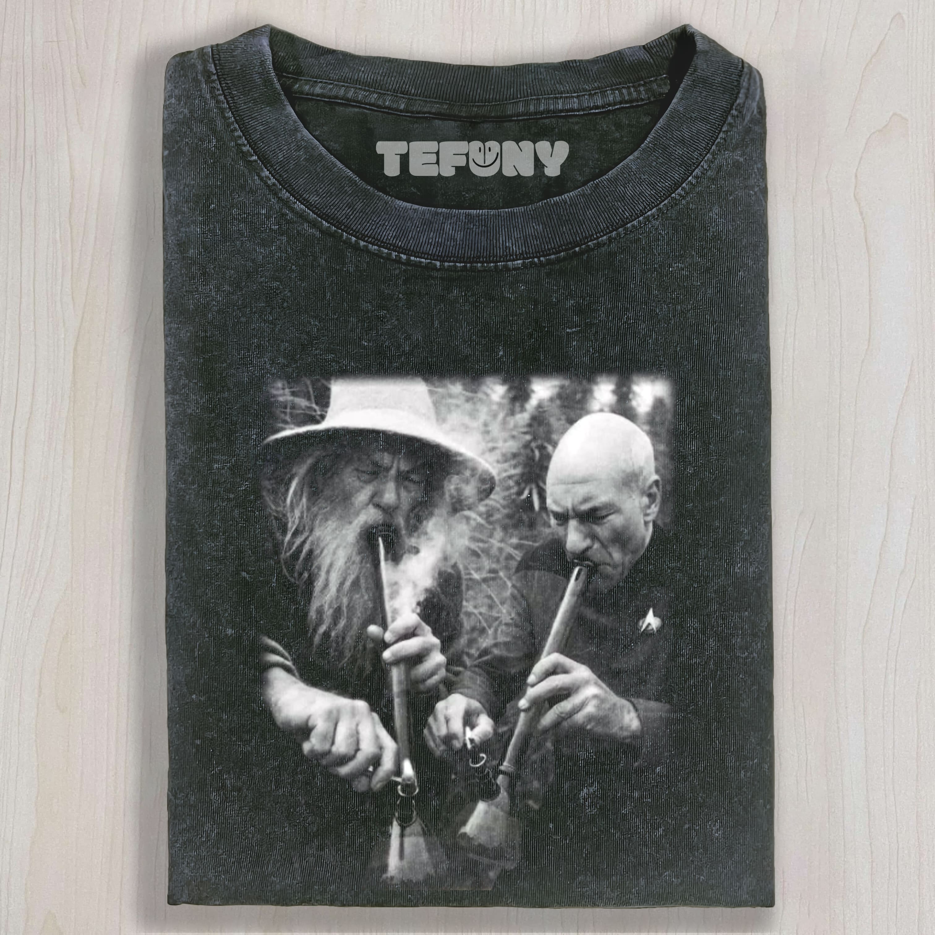 FUNNY WIZARD & SPACE CAPTAIN SMOKE  UNISEX TEE, TANK TOP, LAYERED LS, SWEATSHIRT & HOODIE