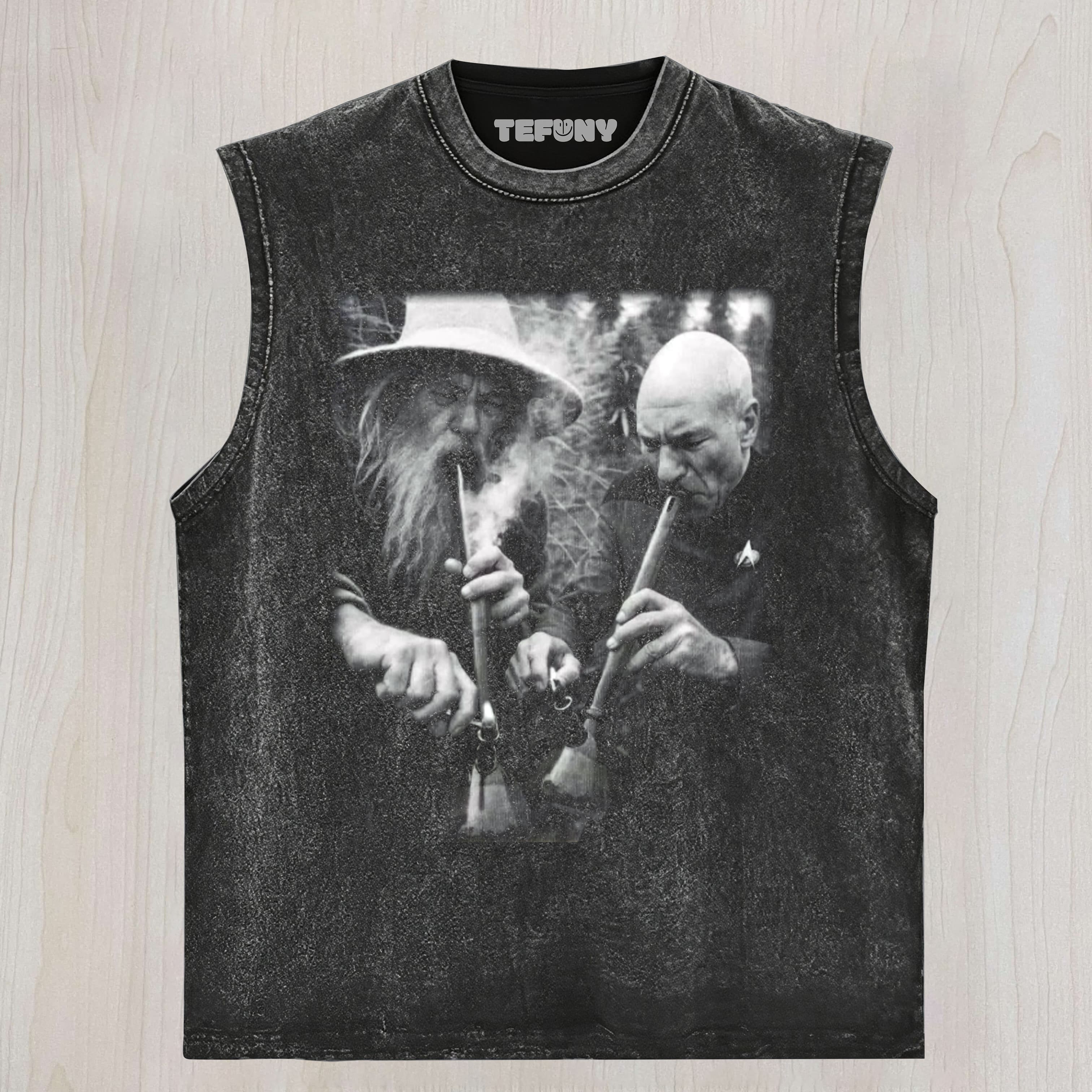 FUNNY WIZARD & SPACE CAPTAIN SMOKE  UNISEX TEE, TANK TOP, LAYERED LS, SWEATSHIRT & HOODIE