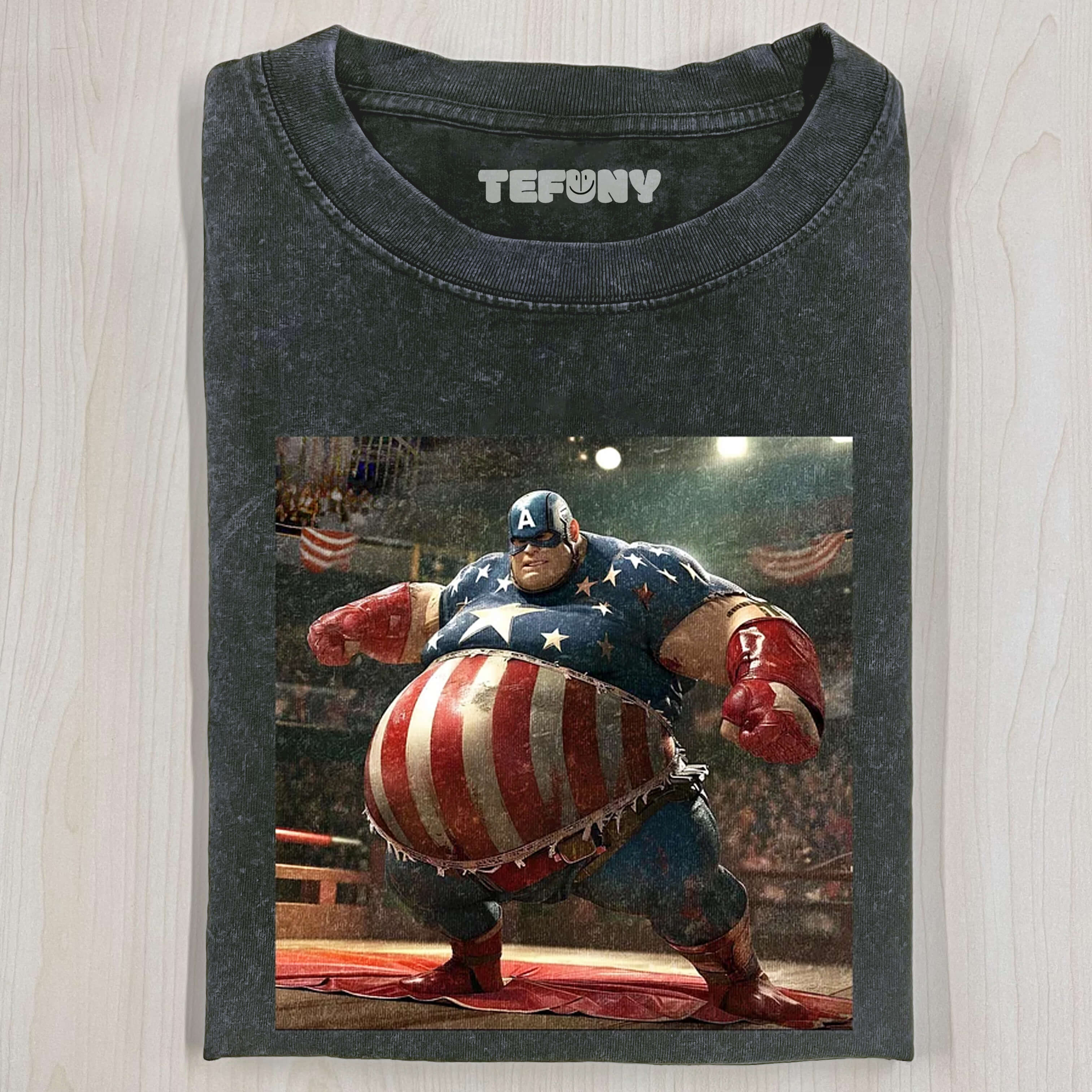 FUNNY CAPTAIN AMERICA RETRO T-SHIRT
