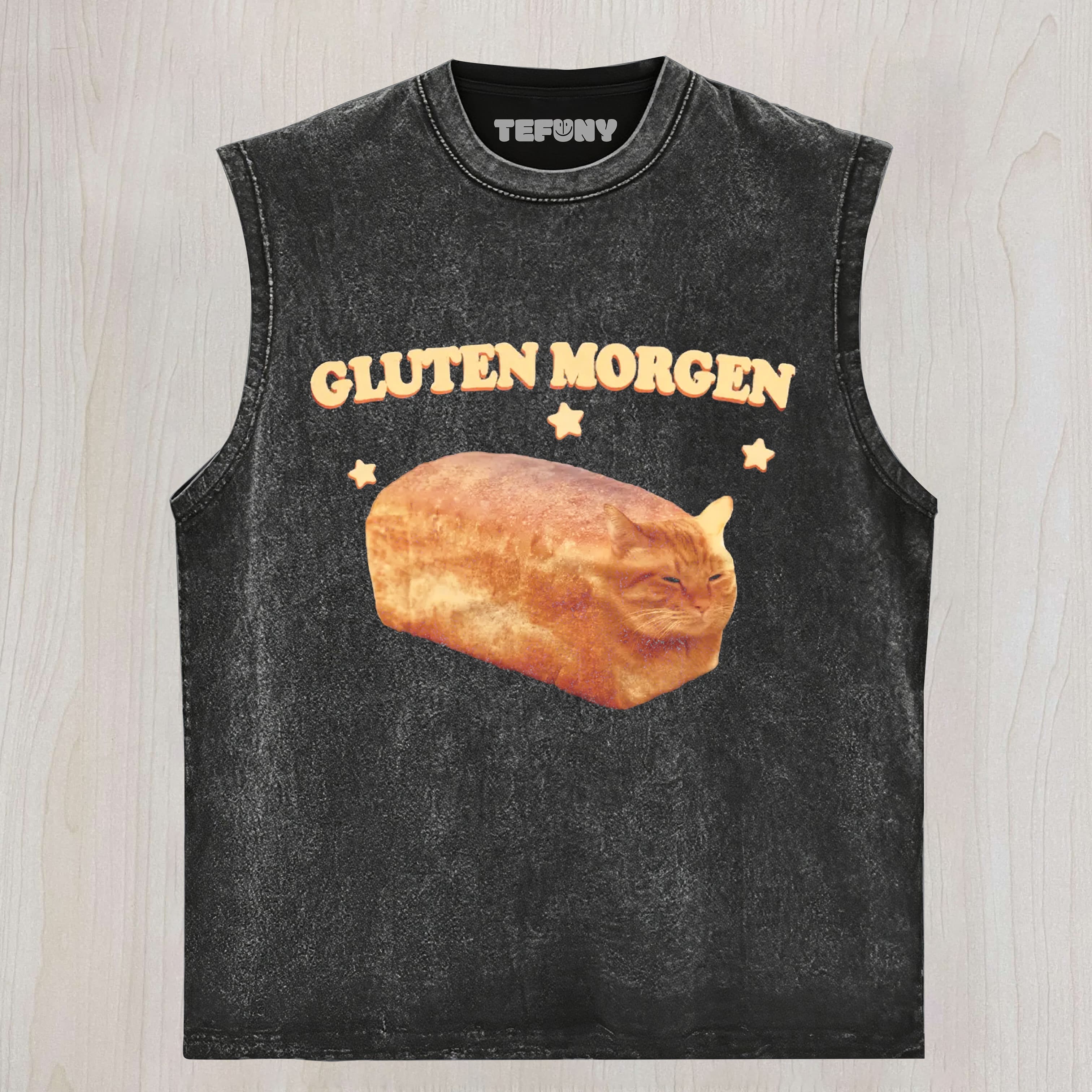 FUNNY CAT BREAD TANK TOP