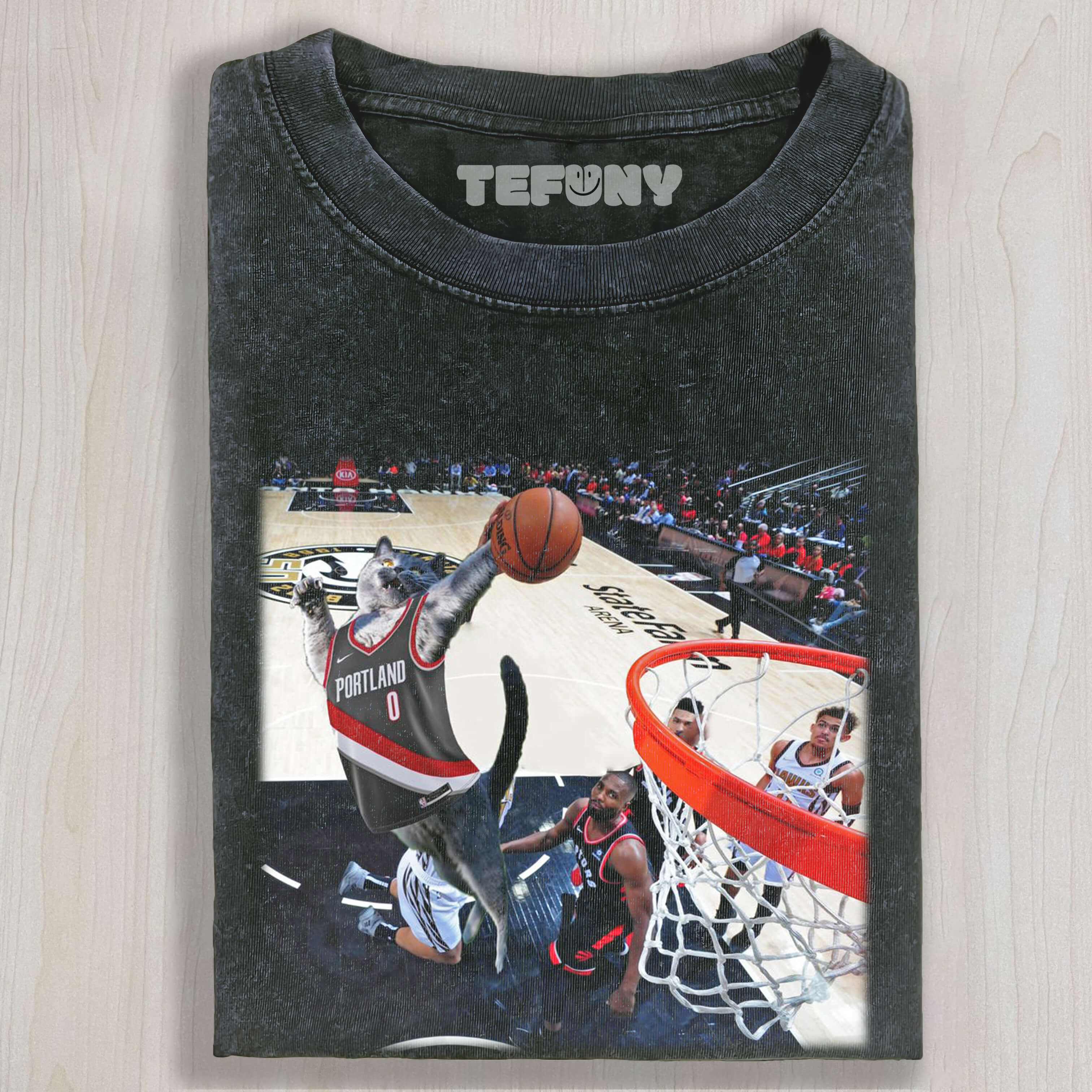 FUNNY CAT DUNK T-SHIRT