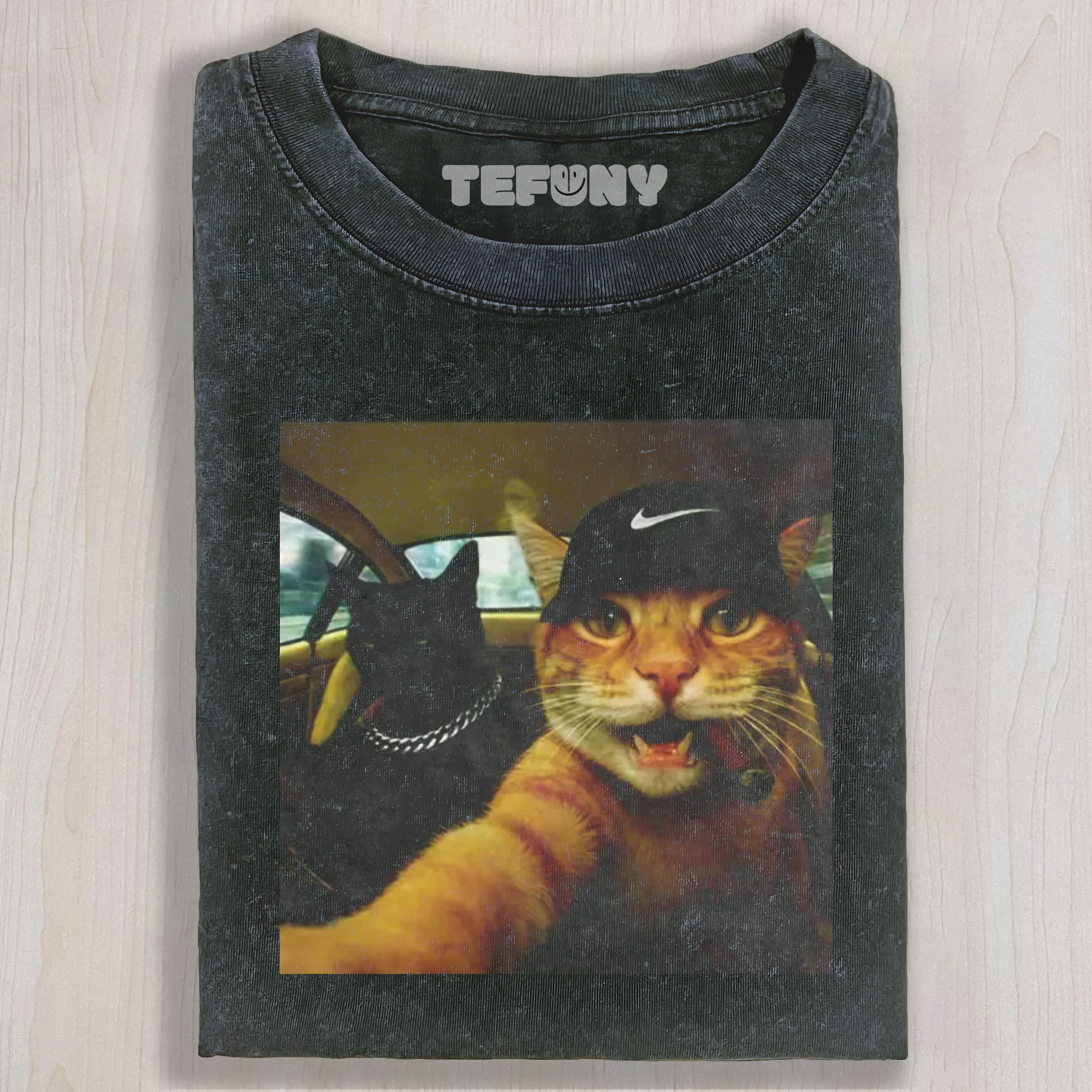 FUNNY CAT GRAPHIC TEE & SWEAT & HOOD