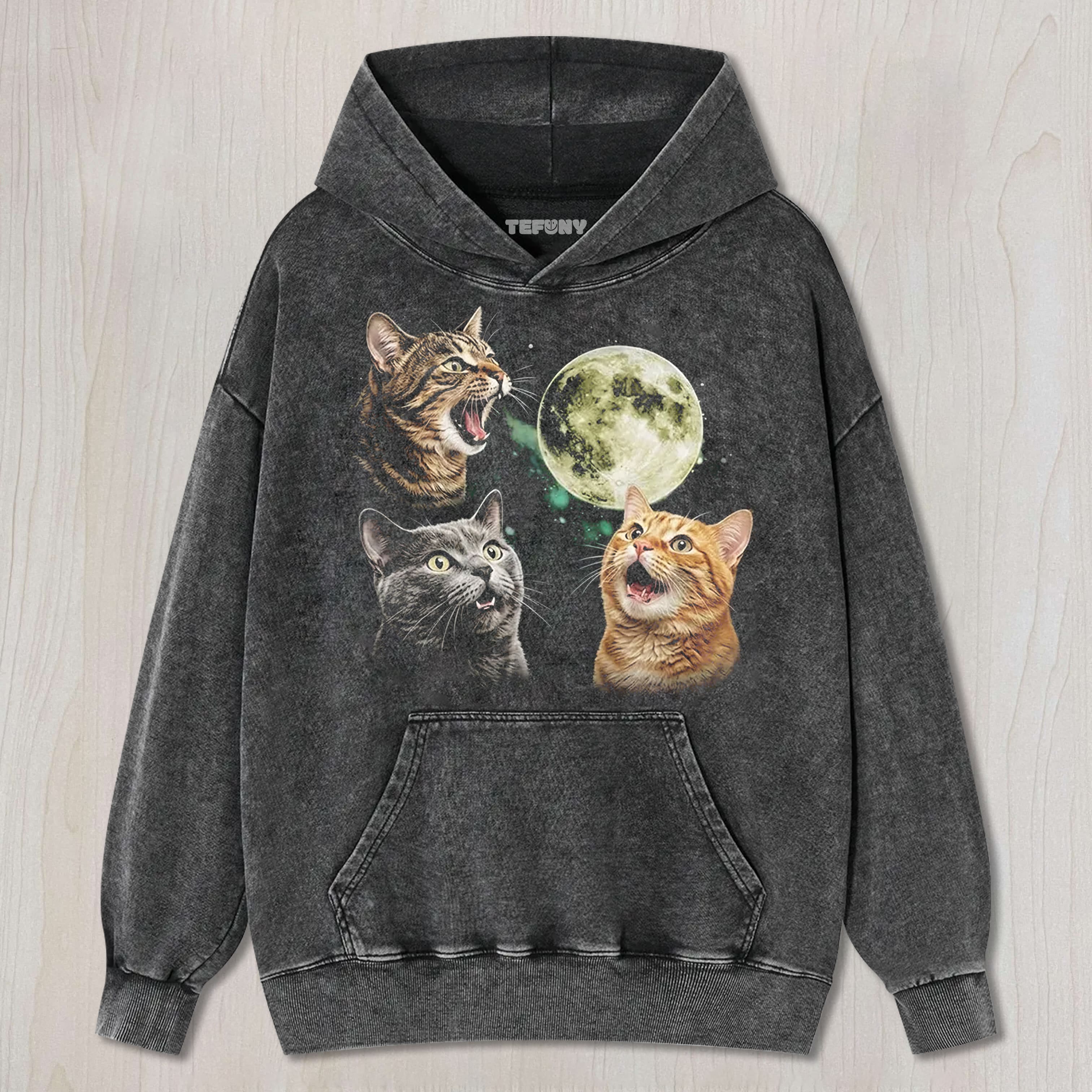 FUNNY CAT MOON UNISEX TEE, TANK TOP, LAYERED LS, SWEATSHIRT & HOODIE