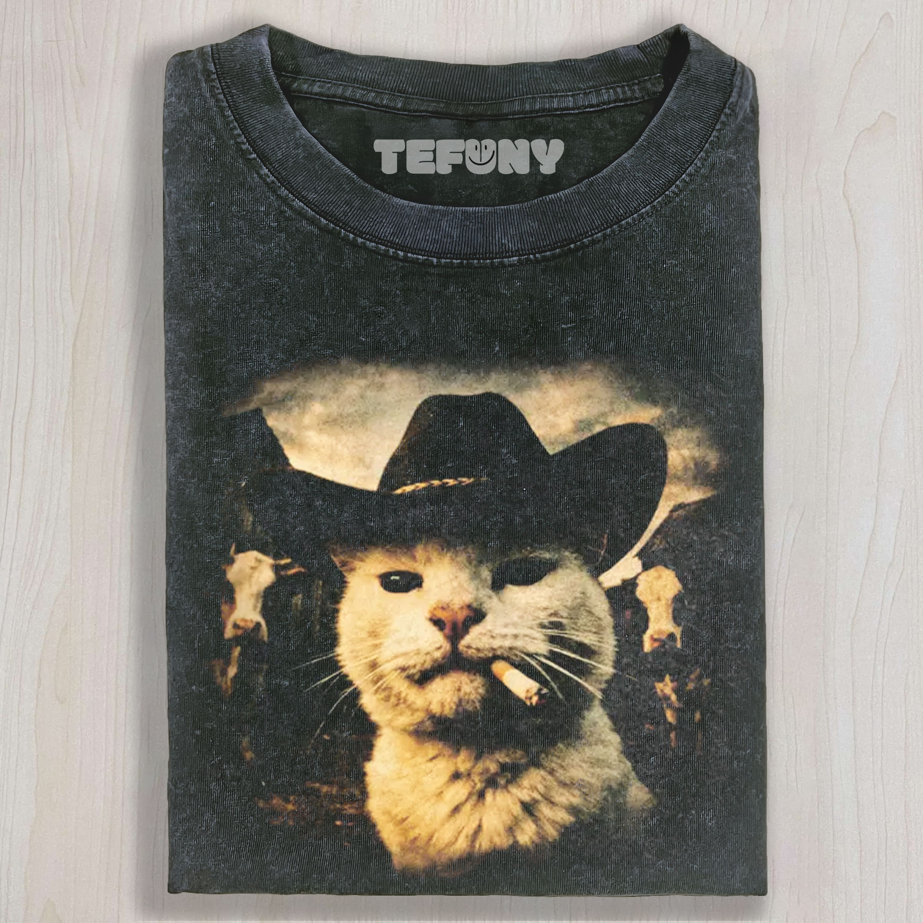 FUNNY COWBOY CAT TEE & SWEAT & HOOD