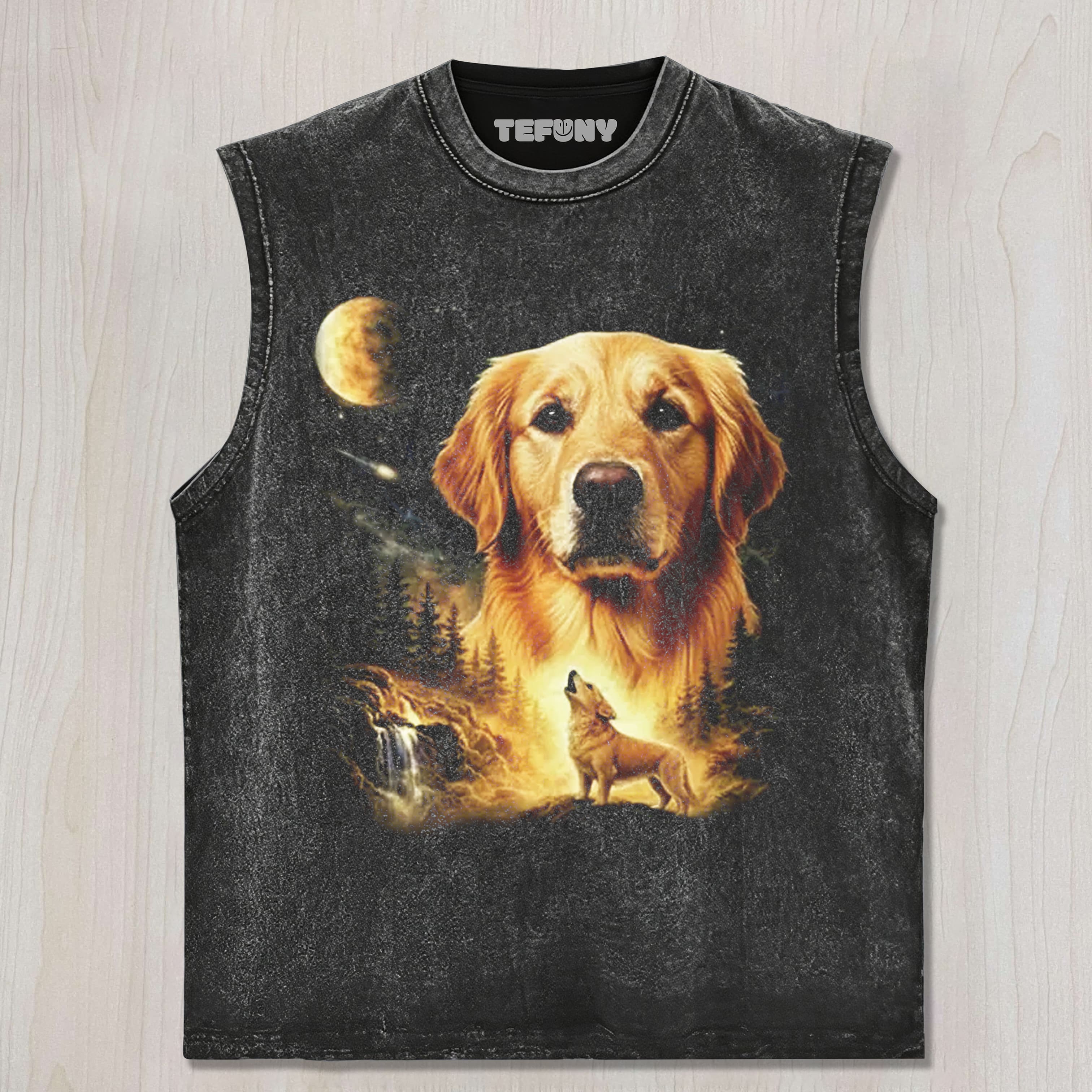 FUNNY DOG MOON UNISEX TEE, TANK TOP, LAYERED LS, SWEATSHIRT & HOODIE