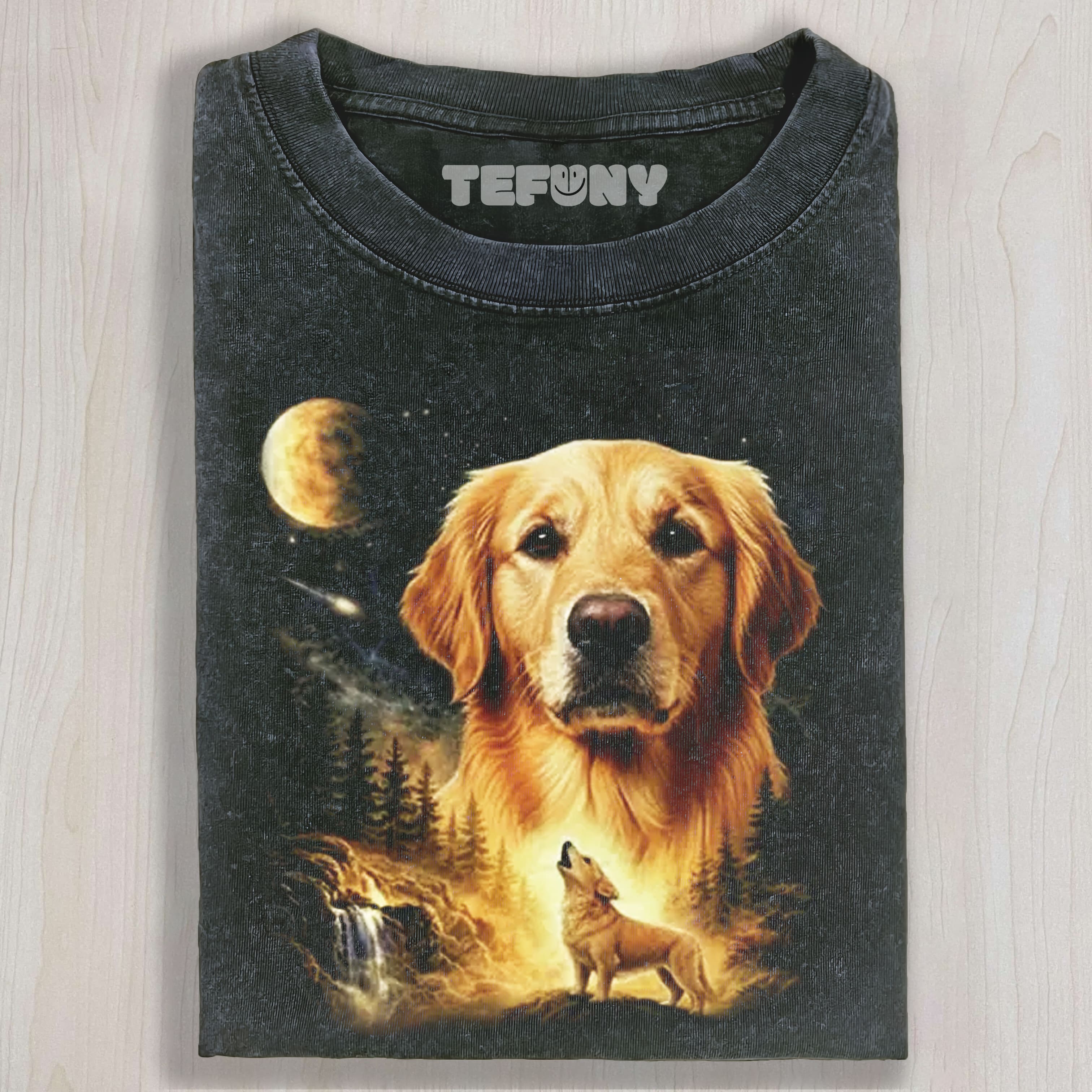 FUNNY DOG MOON UNISEX TEE, TANK TOP, LAYERED LS, SWEATSHIRT & HOODIE