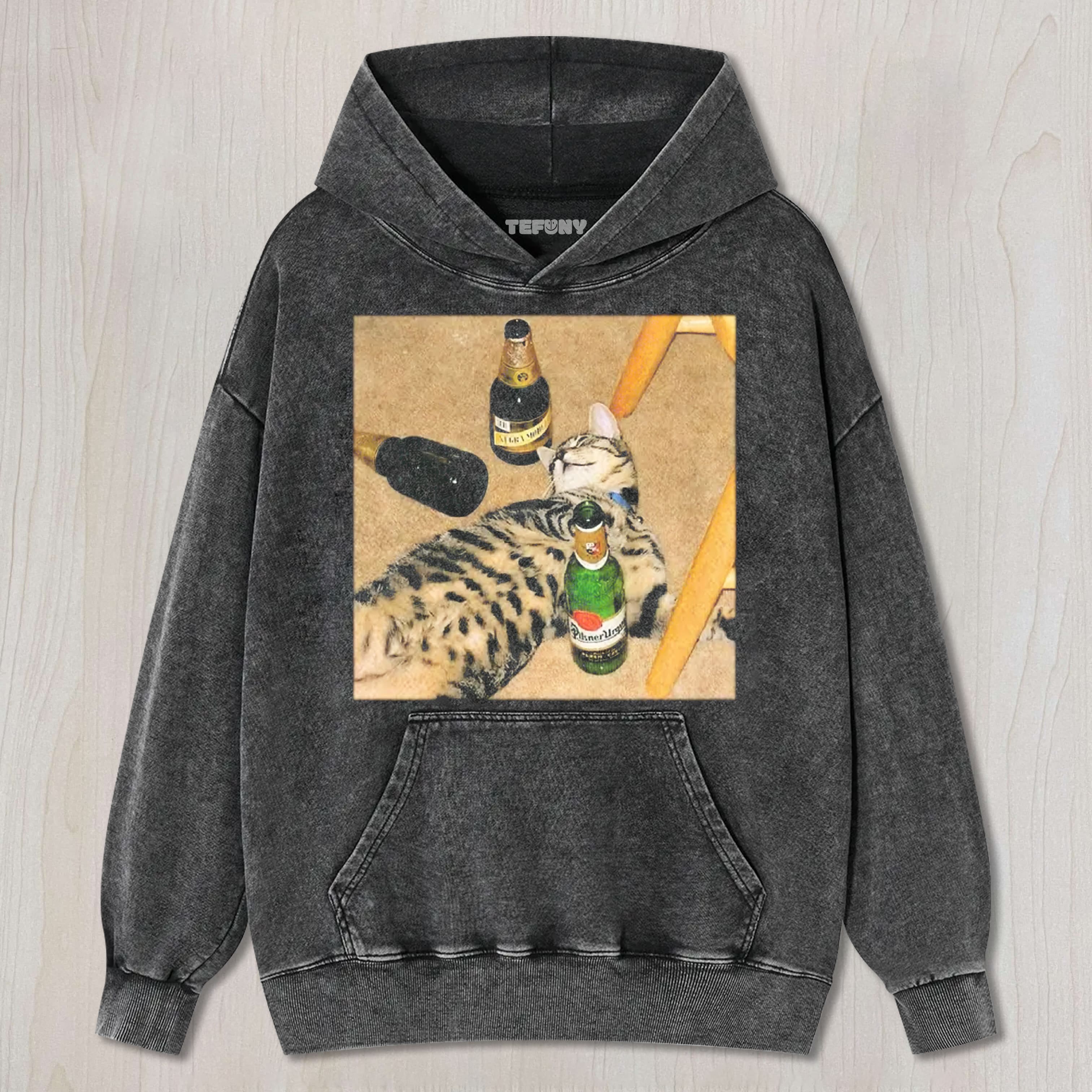 FUNNY DRUNKEN CAT MEME TEE & SWEAT & HOOD