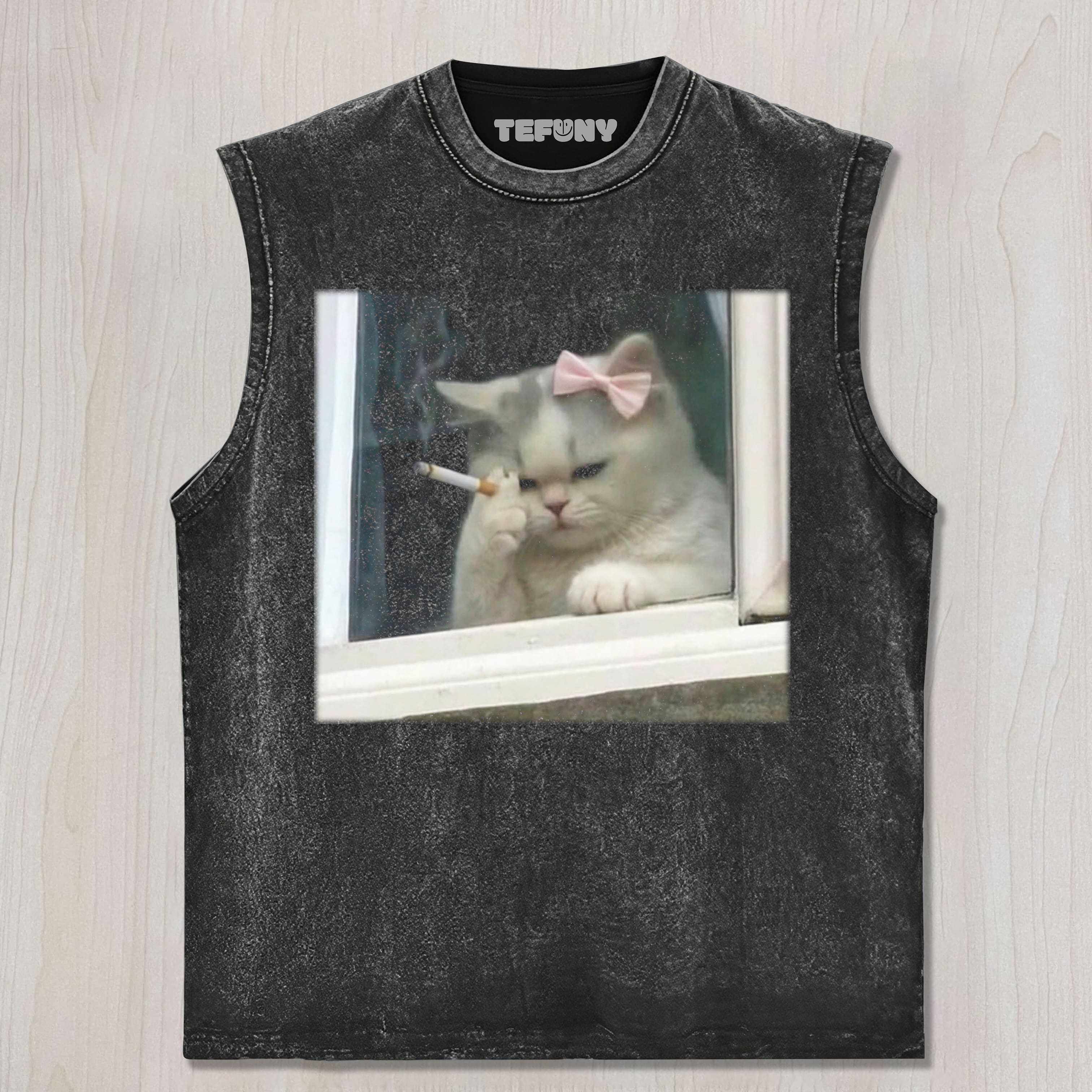 FUNNY EMO CAT UNISEX TEE, TANK TOP, LAYERED LS, SWEATSHIRT & HOODIE