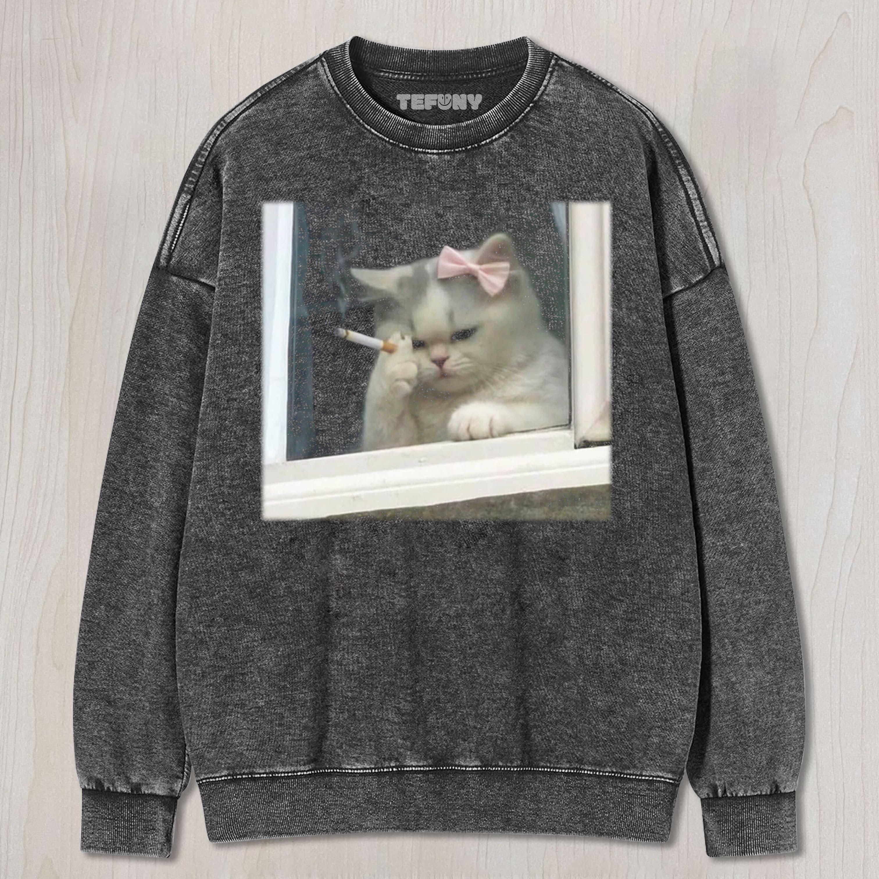 FUNNY EMO CAT UNISEX TEE, TANK TOP, LAYERED LS, SWEATSHIRT & HOODIE
