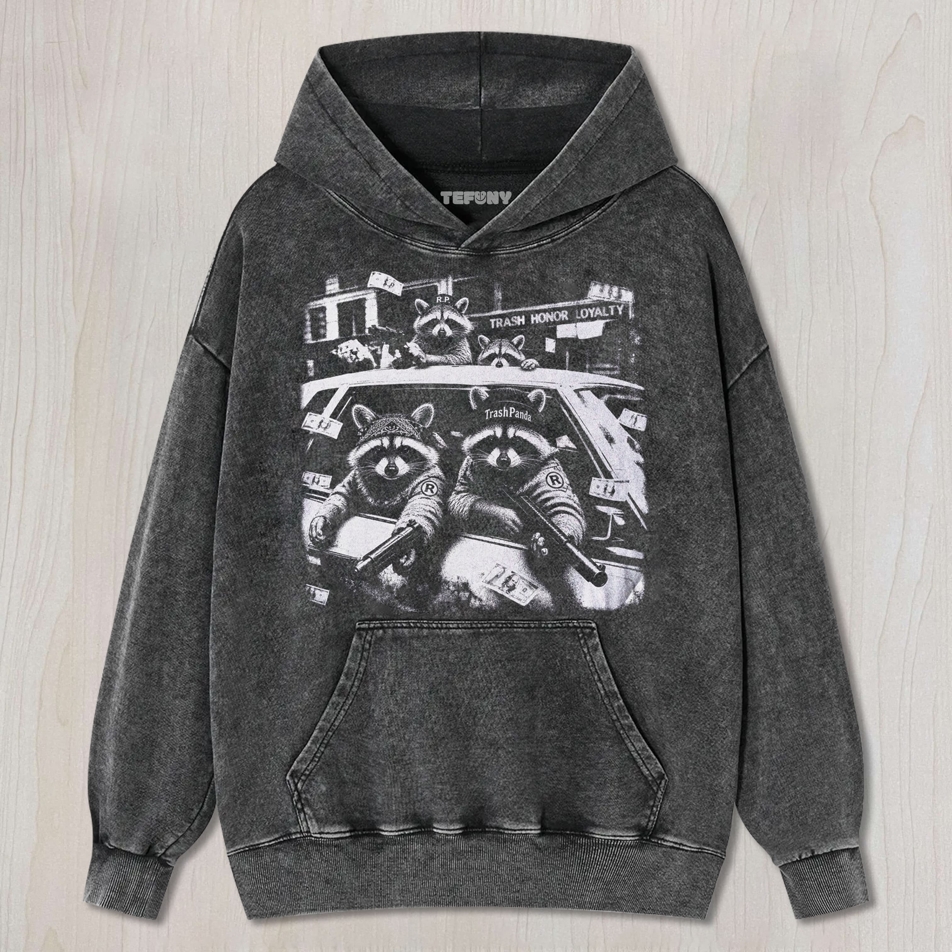 FUNNY GANGSTER RACCOON UNISEX TEE, TANK TOP, LAYERED LS, SWEATSHIRT & HOODIE