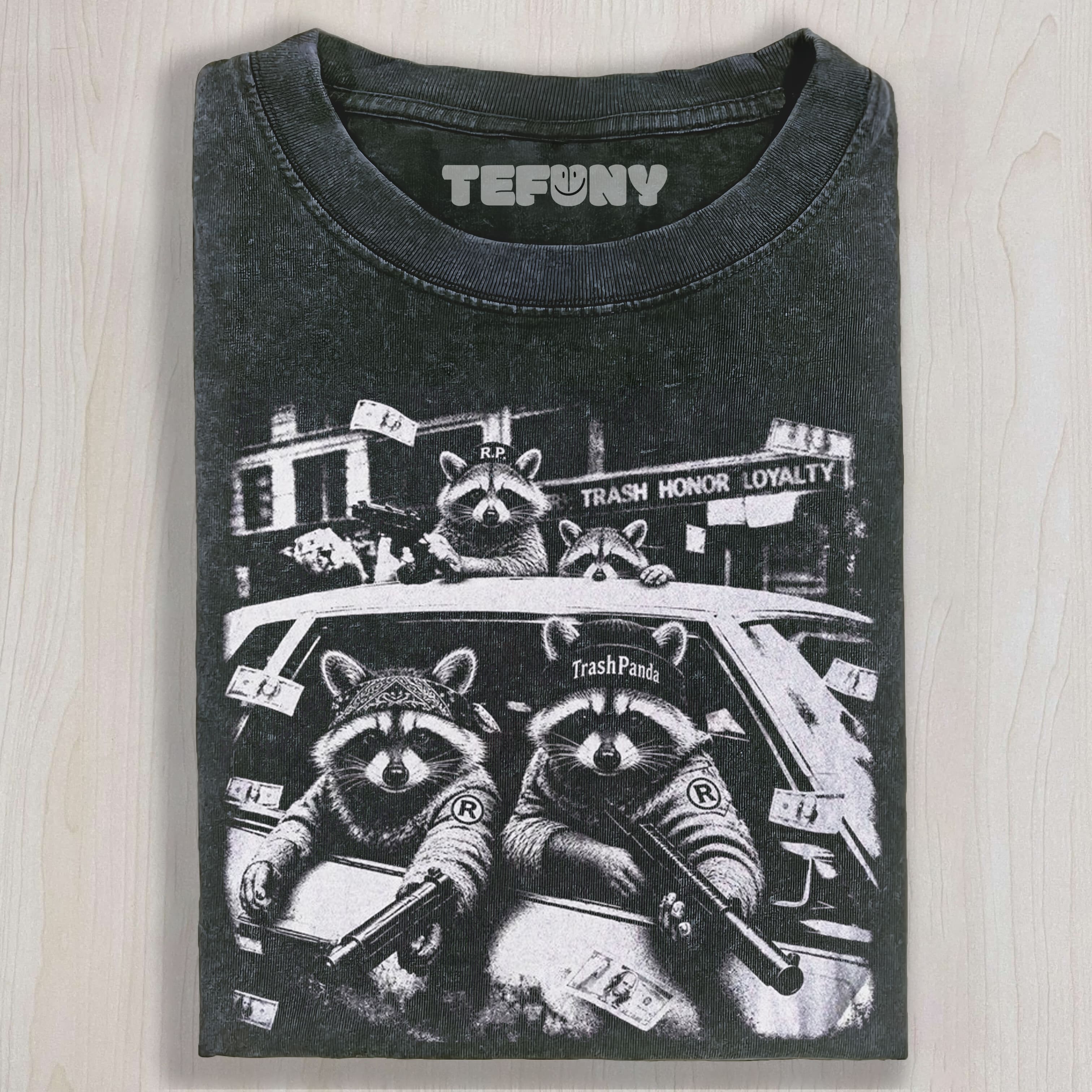 FUNNY GANGSTER RACCOON UNISEX TEE, TANK TOP, LAYERED LS, SWEATSHIRT & HOODIE