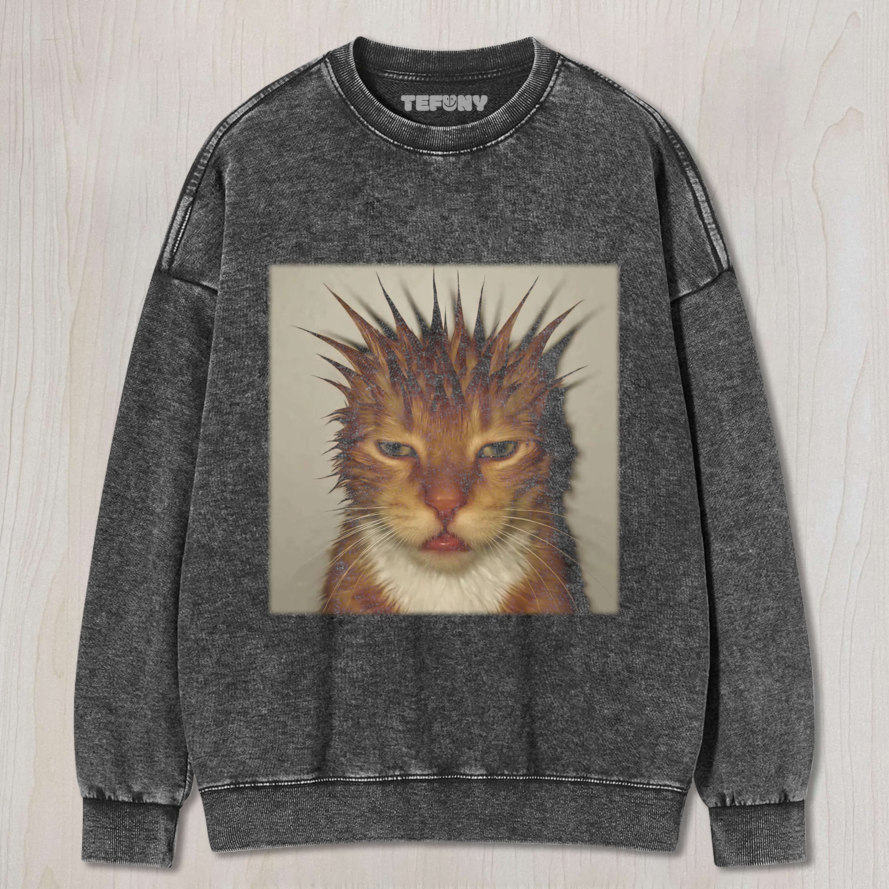 FUNNY HAIR CAT T-SHIRT