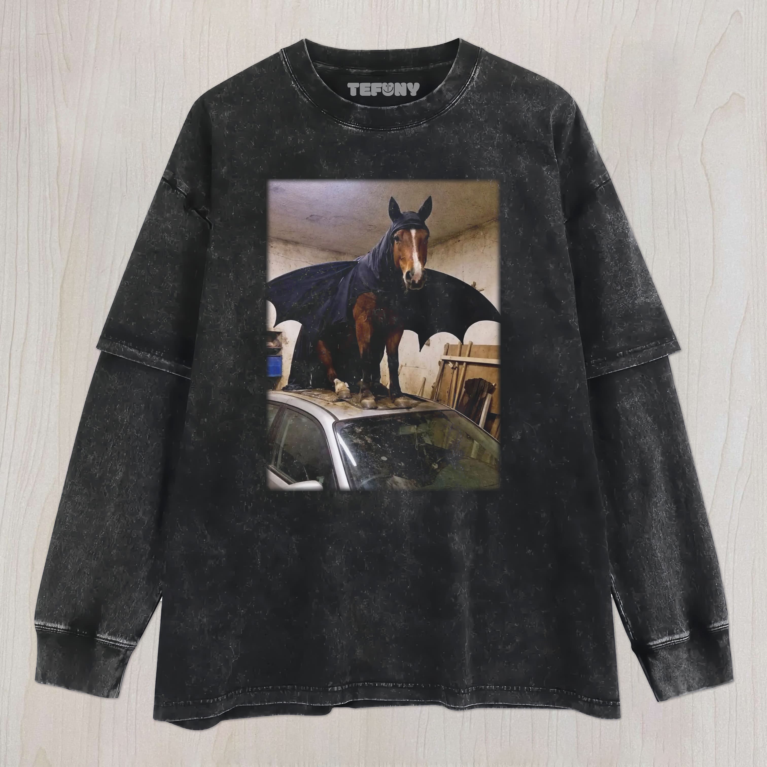 FUNNY HORSE V3 UNISEX TEE, TANK TOP, LAYERED LS, SWEATSHIRT & HOODIE