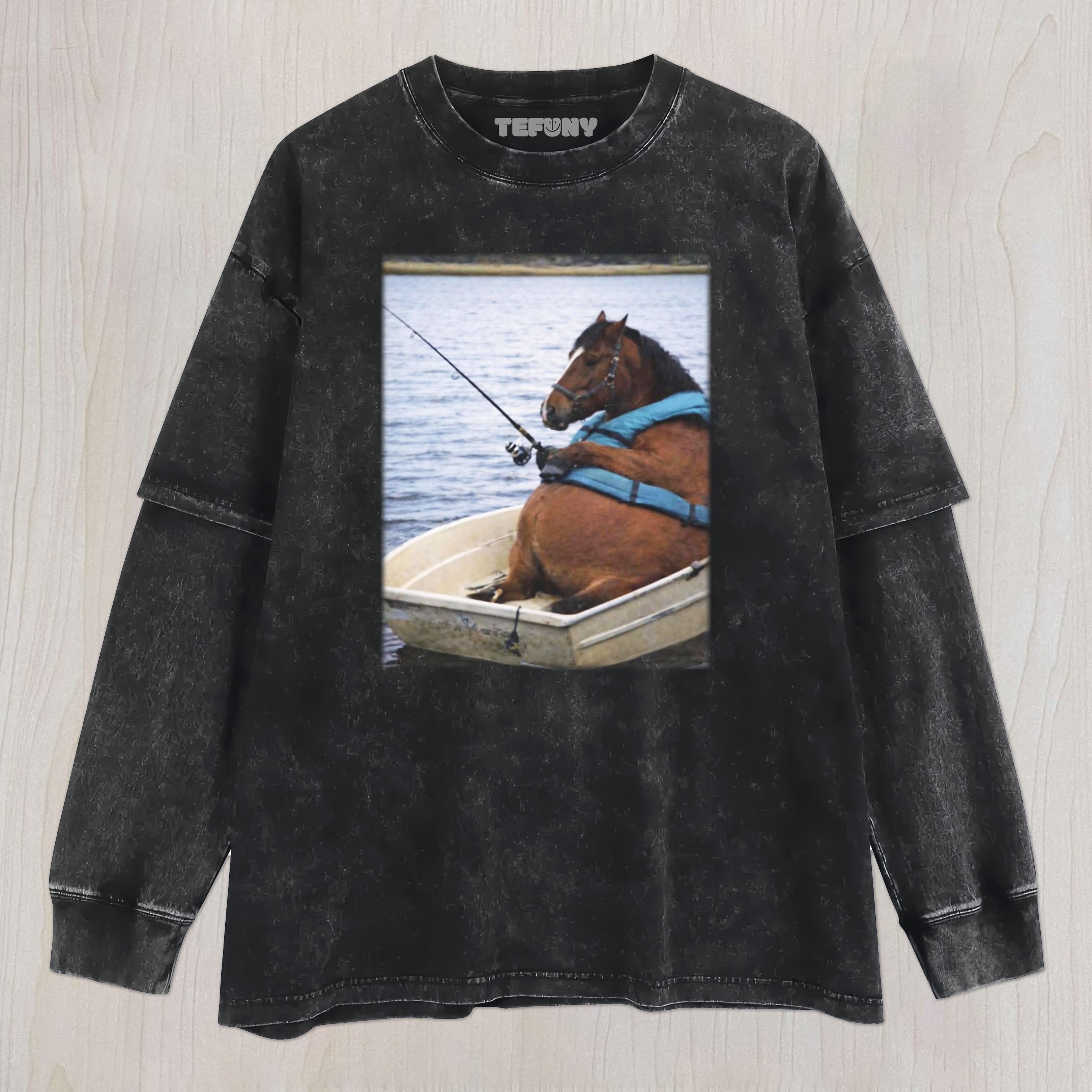 FUNNY HORSE V5 UNISEX TEE, TANK TOP, LAYERED LS, SWEATSHIRT & HOODIE