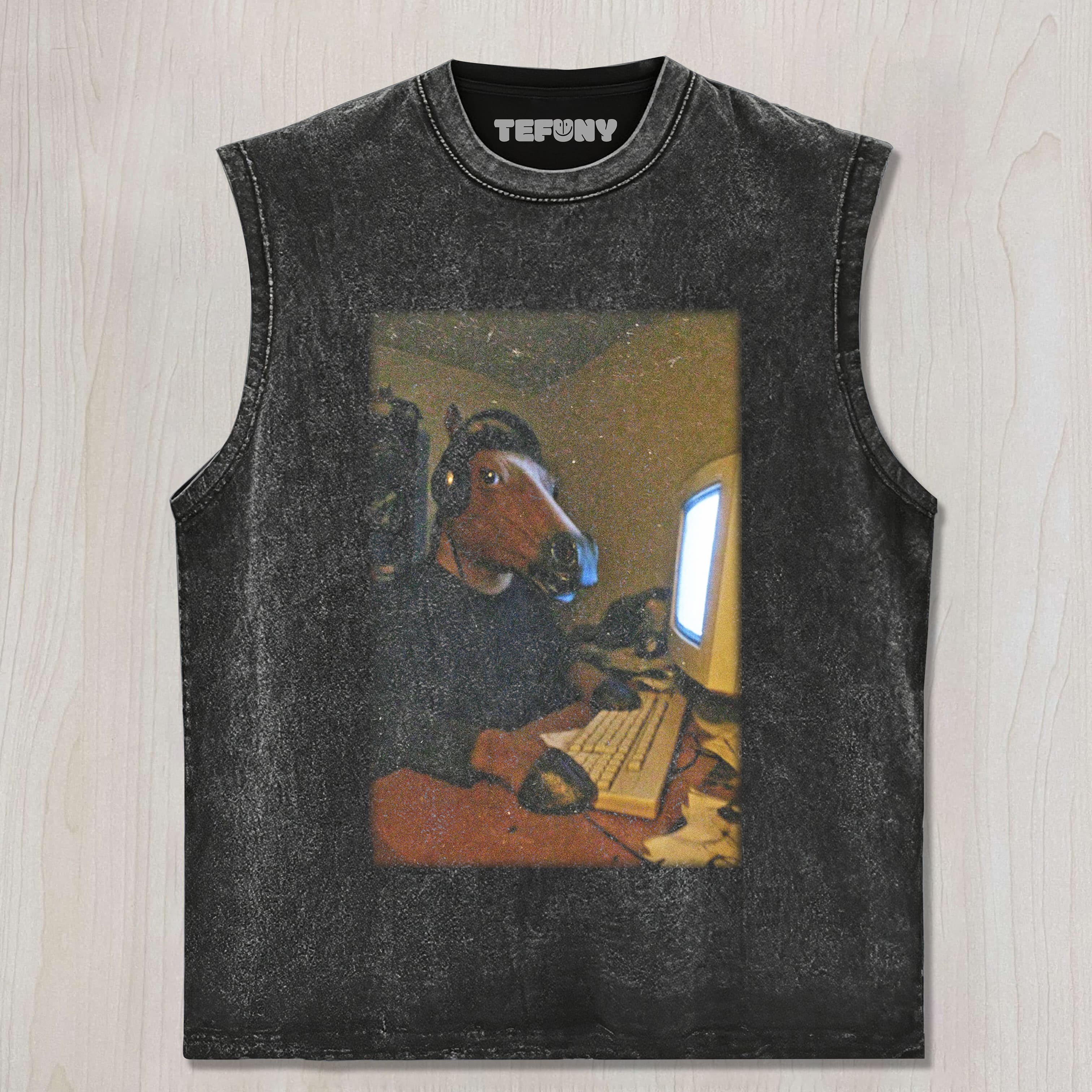 FUNNY HORSE V6 UNISEX TEE, TANK TOP, LAYERED LS, SWEATSHIRT & HOODIE
