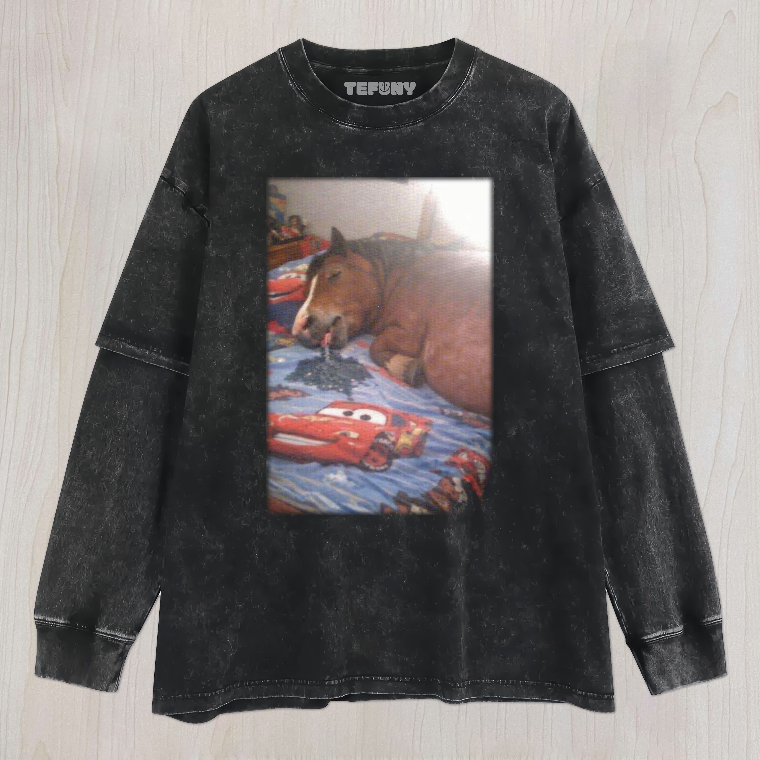 FUNNY HORSE V8 UNISEX TEE, TANK TOP, LAYERED LS, SWEATSHIRT & HOODIE