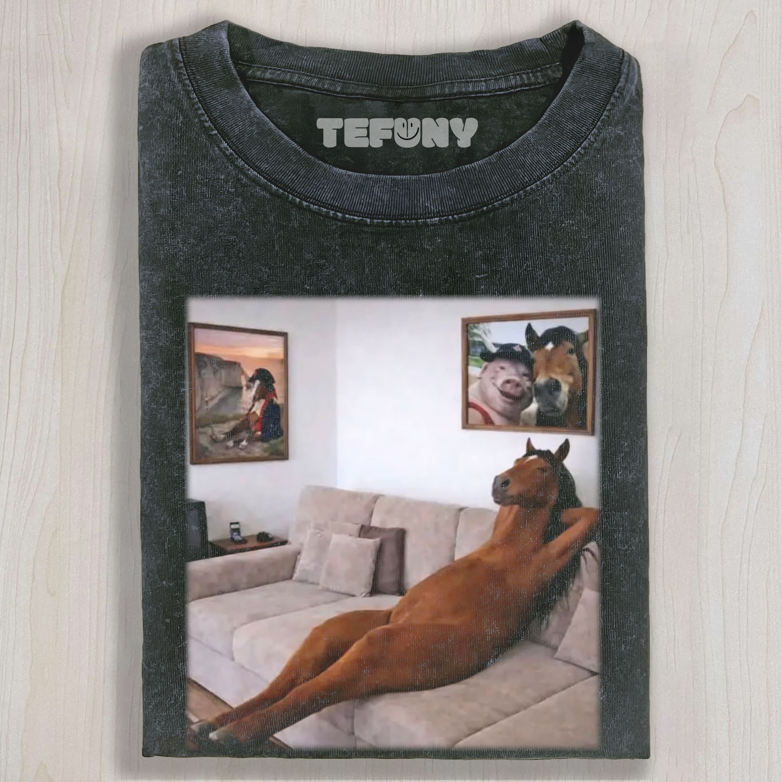 FUNNY HORSE V9 UNISEX TEE, TANK TOP, LAYERED LS, SWEATSHIRT & HOODIE