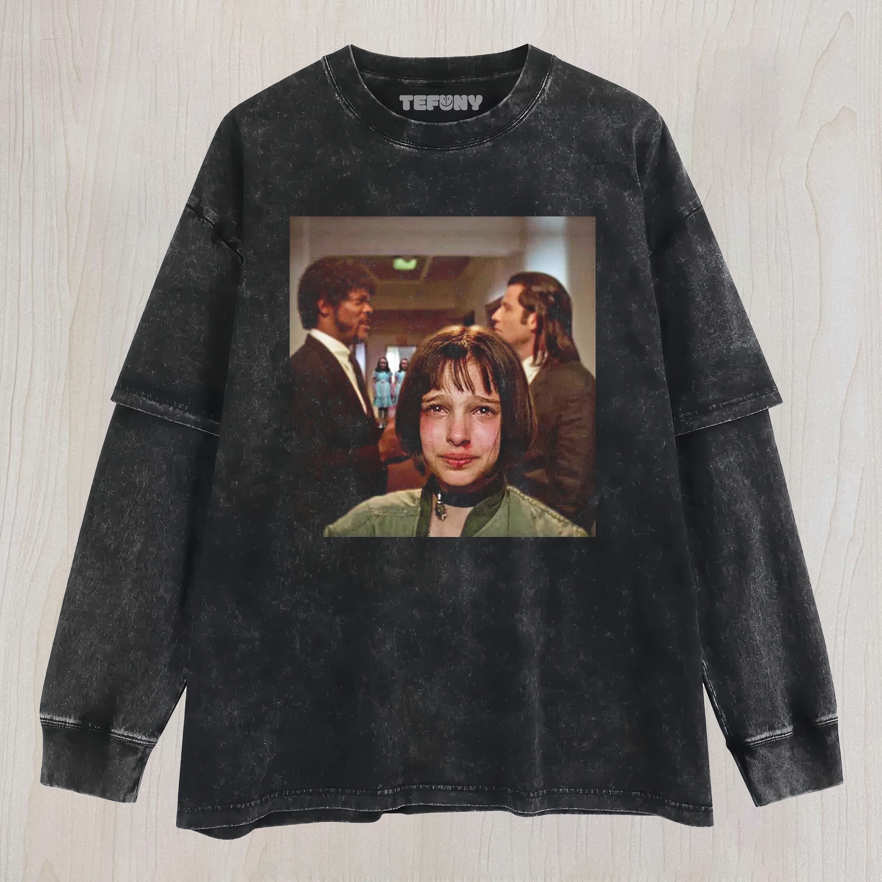FUNNY & LÉON & THE SHINING & PULP FICTION MEMES LAYERED LONG SLEEVE