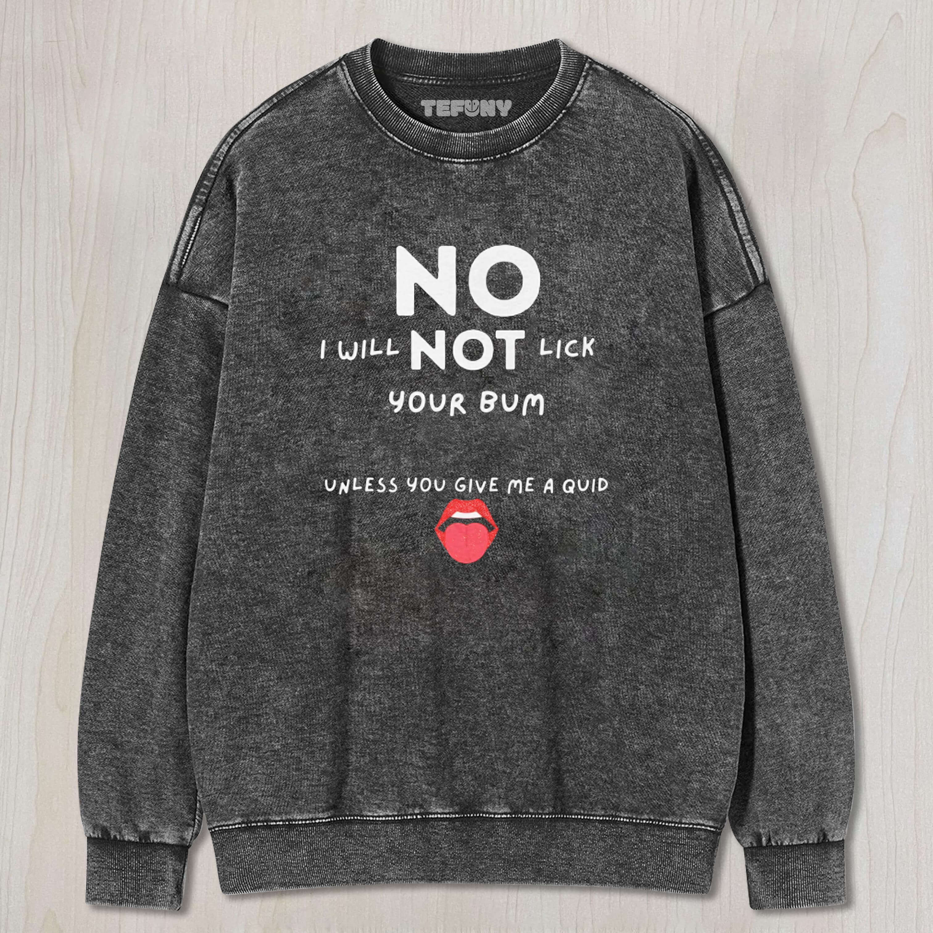 FUNNY 'NO LICK' GRAPHIC TEE & SWEAT & HOOD