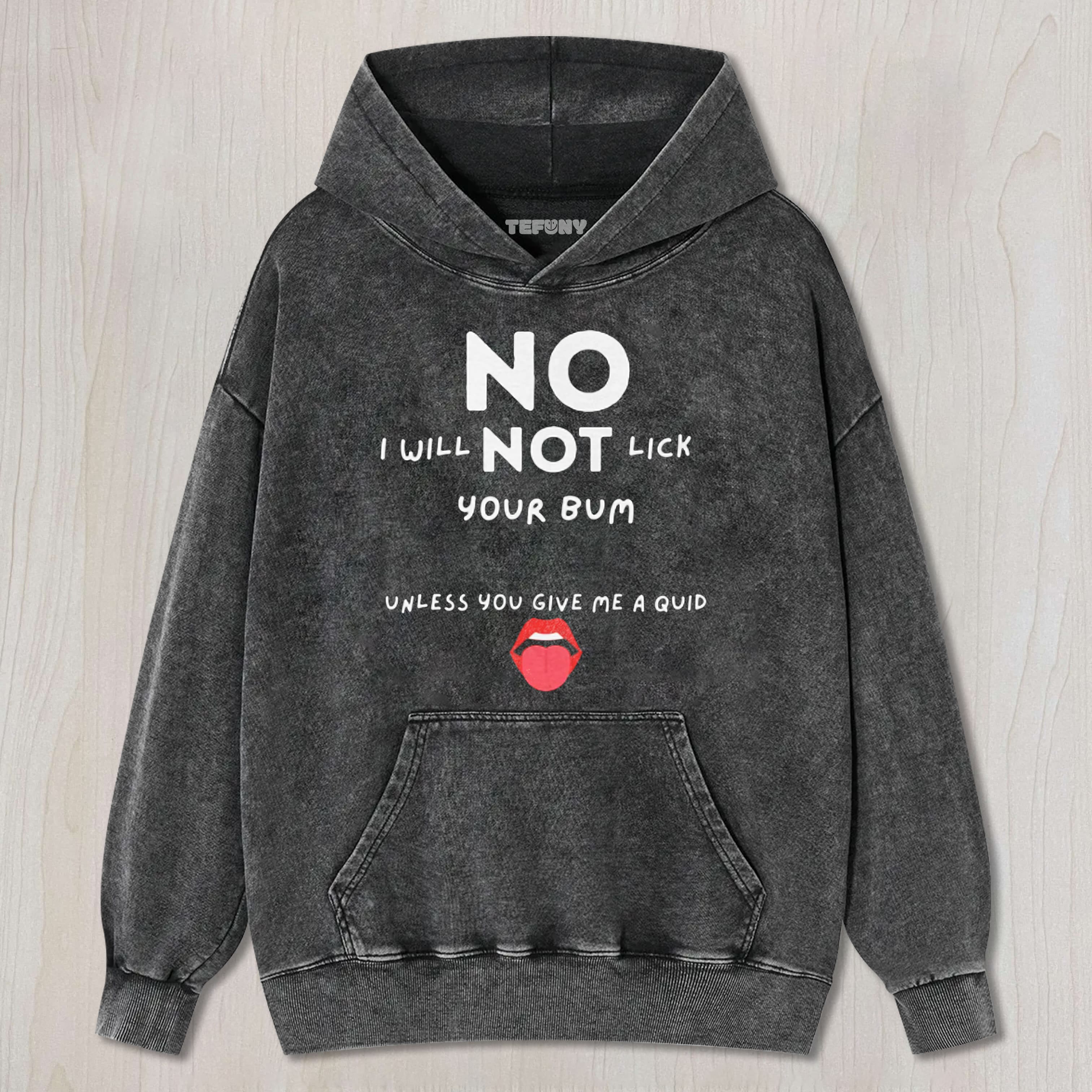 FUNNY 'NO LICK' GRAPHIC TEE & SWEAT & HOOD