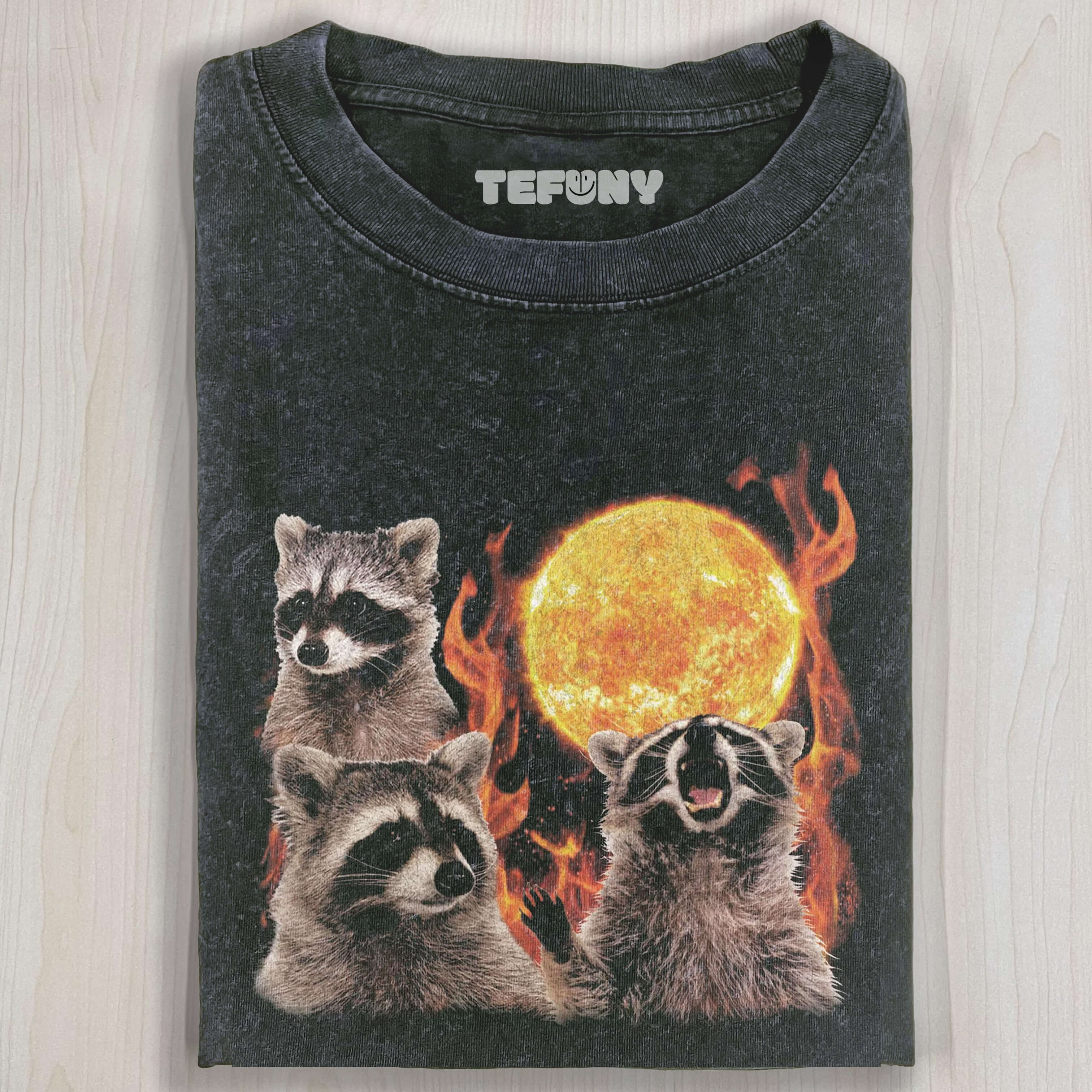 FUNNY RACCOON V4 T-SHIRT