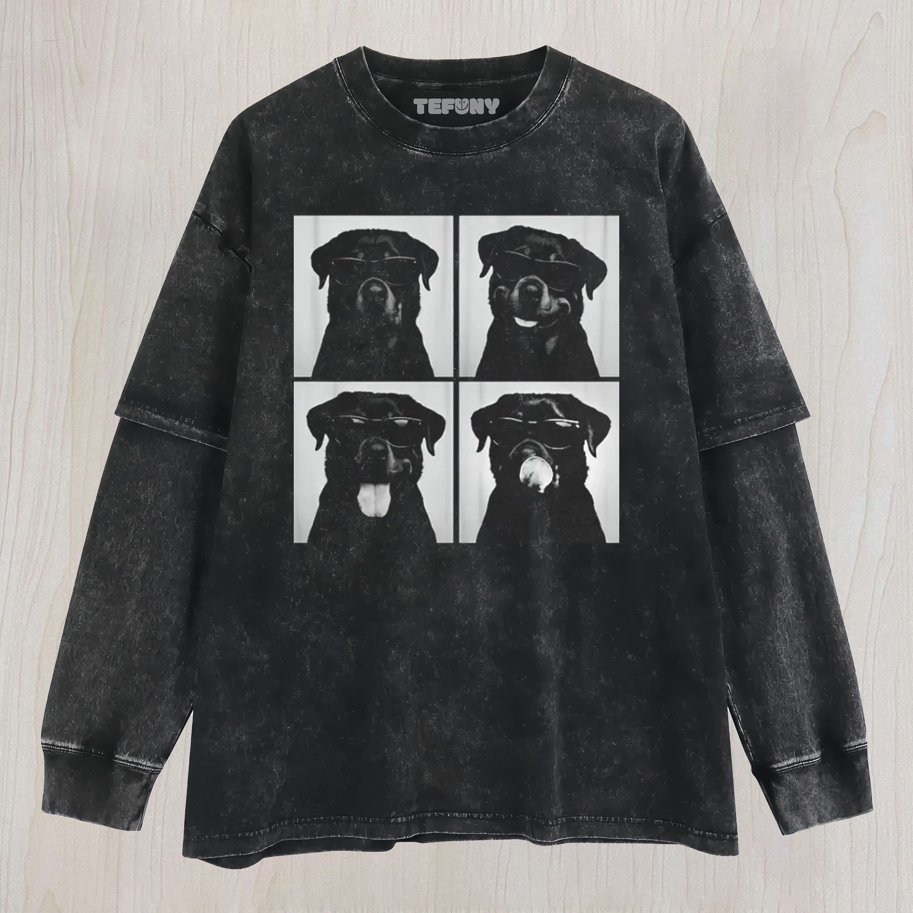 FUNNY ROTTWEILER LAYERED LONG SLEEVE