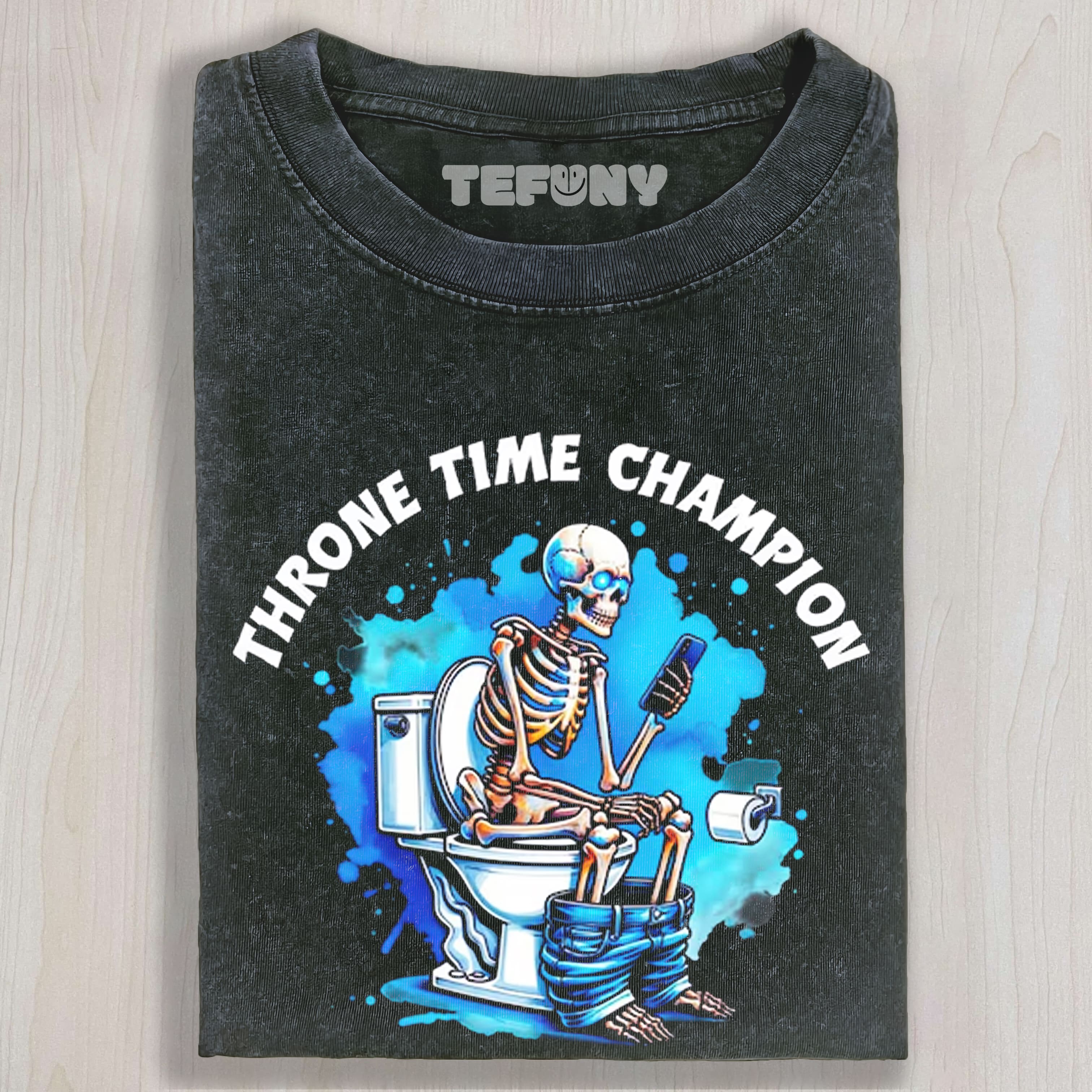 FUNNY SKELETON ON TOILET TEE & SWEAT & HOOD