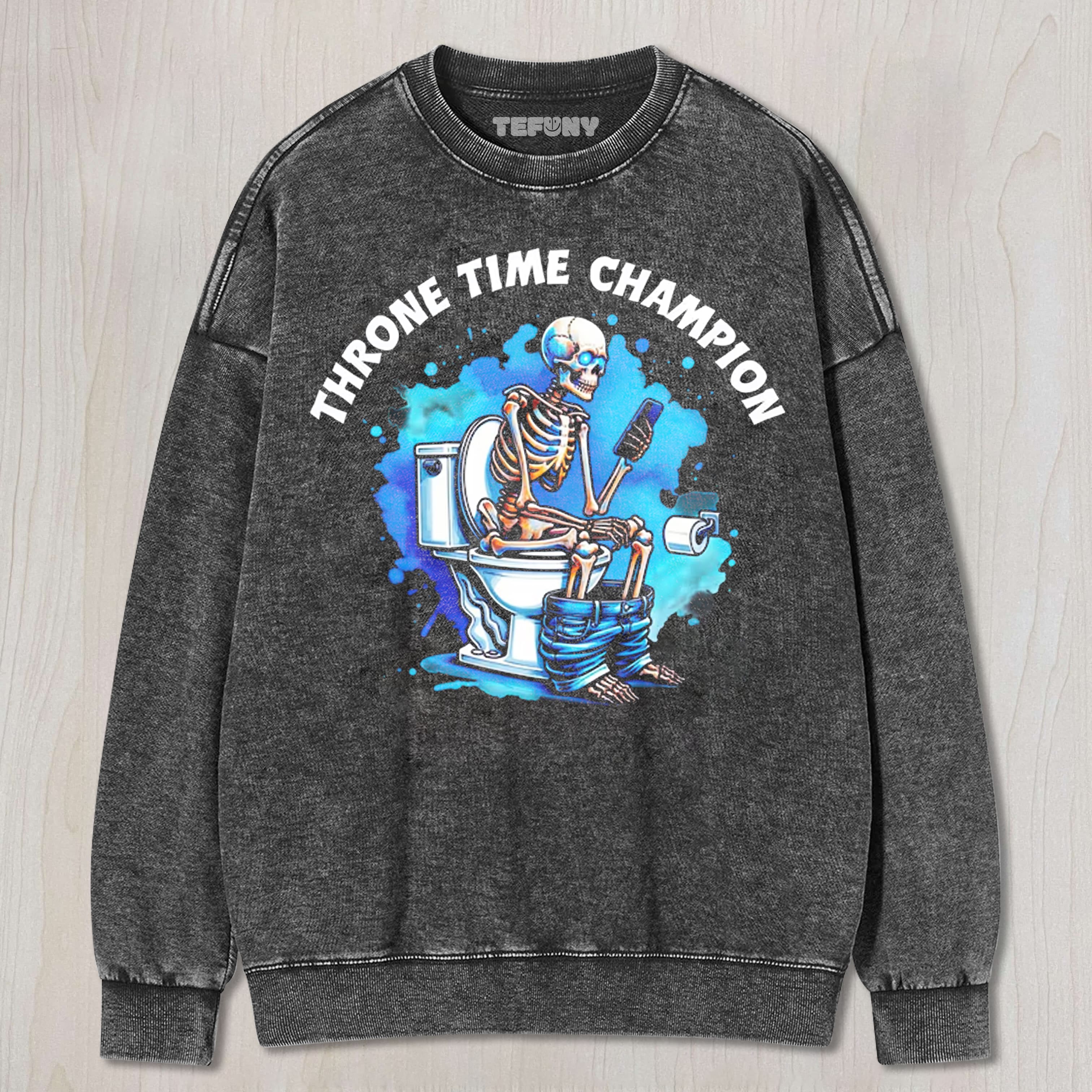 FUNNY SKELETON ON TOILET TEE & SWEAT & HOOD