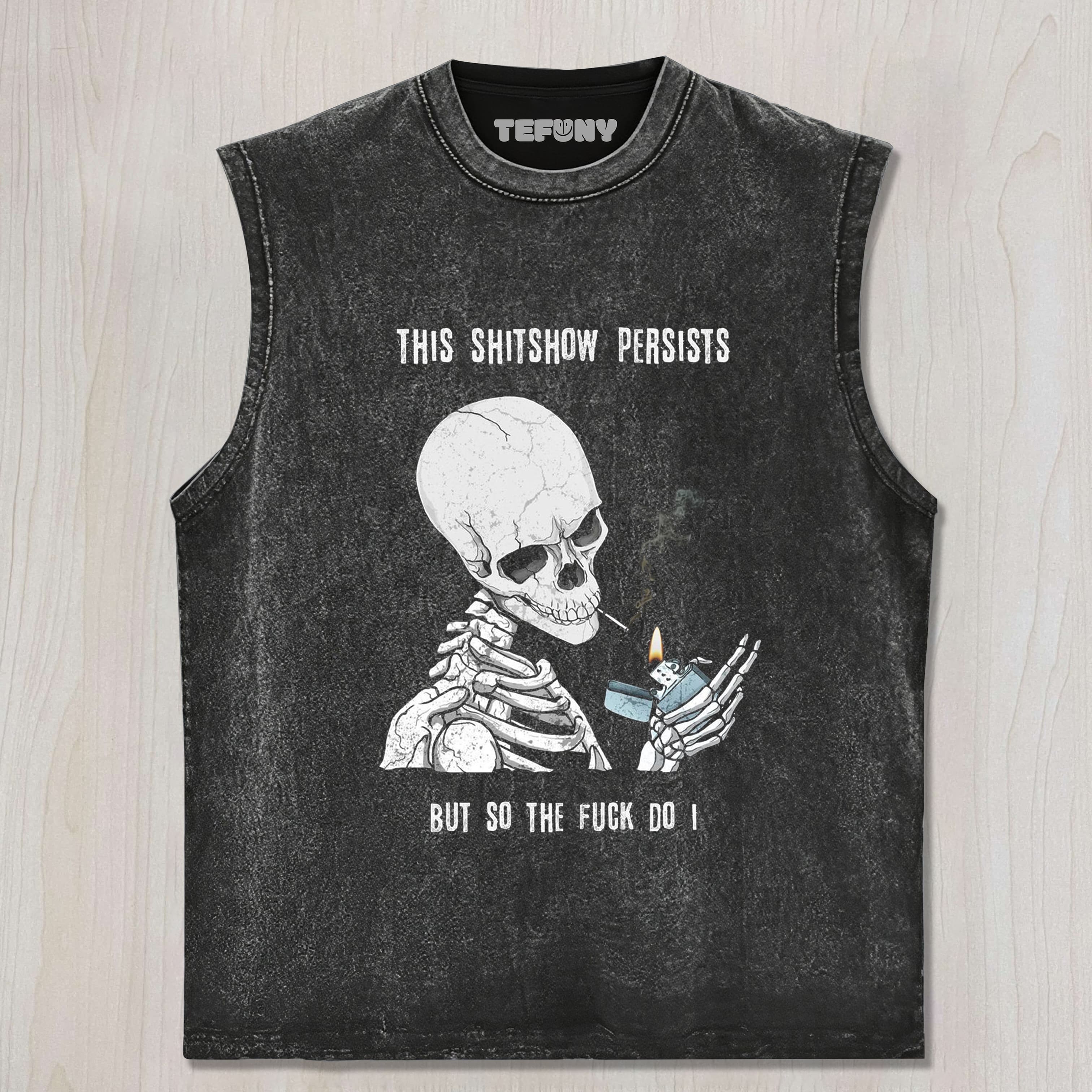 FUNNY SKULL MEME UNISEX TEE, TANK TOP, LAYERED LS, SWEATSHIRT & HOODIE