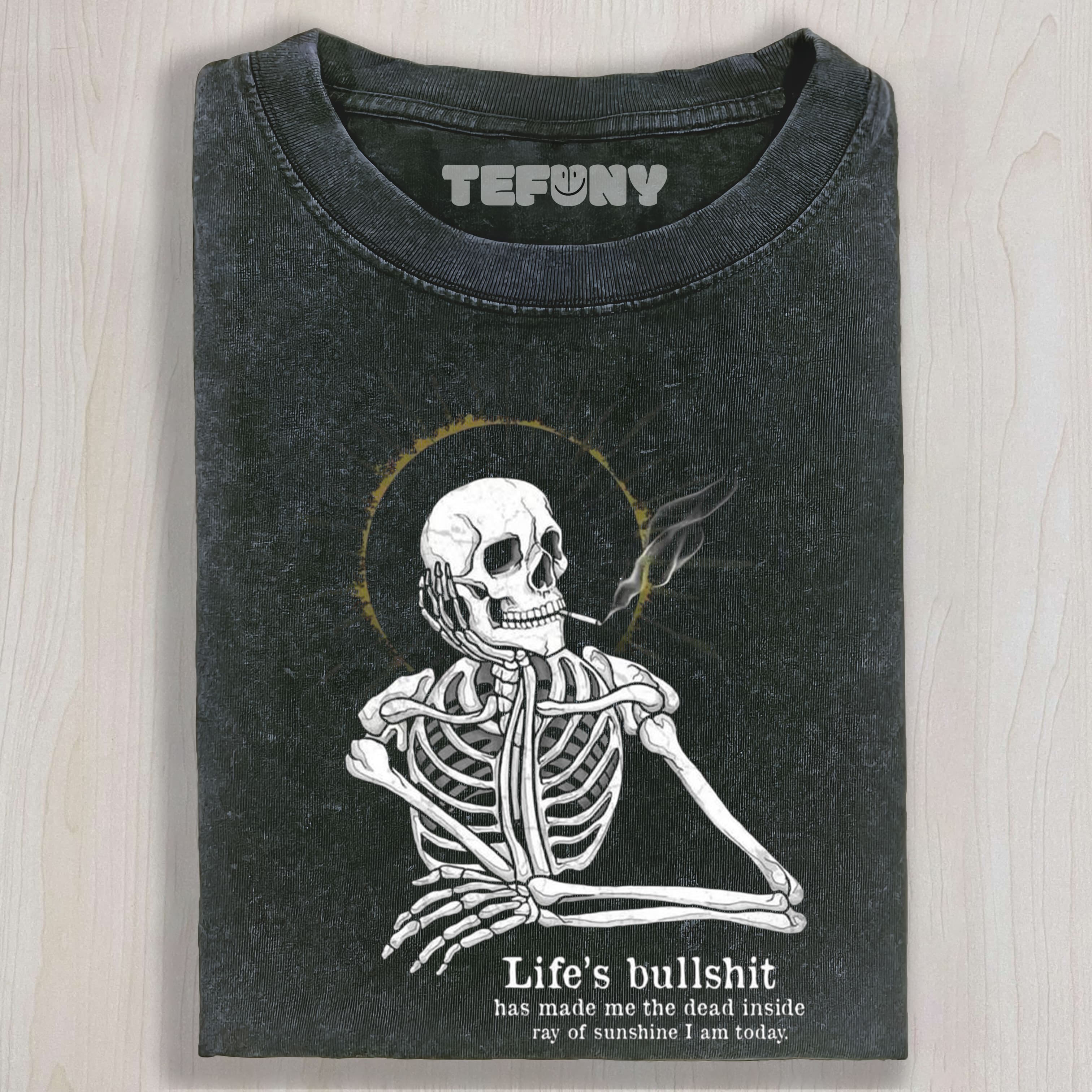 FUNNY SKULL MEME V1 UNISEX TEE, TANK TOP, LAYERED LS, SWEATSHIRT & HOODIE