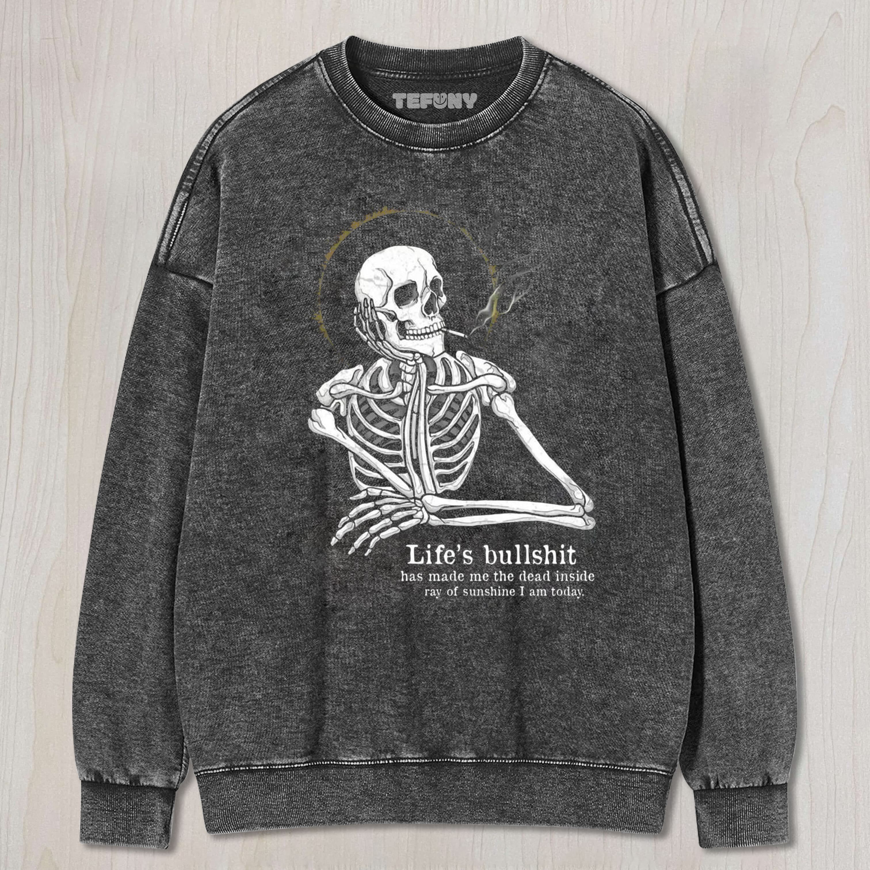 FUNNY SKULL MEME V1 UNISEX TEE, TANK TOP, LAYERED LS, SWEATSHIRT & HOODIE