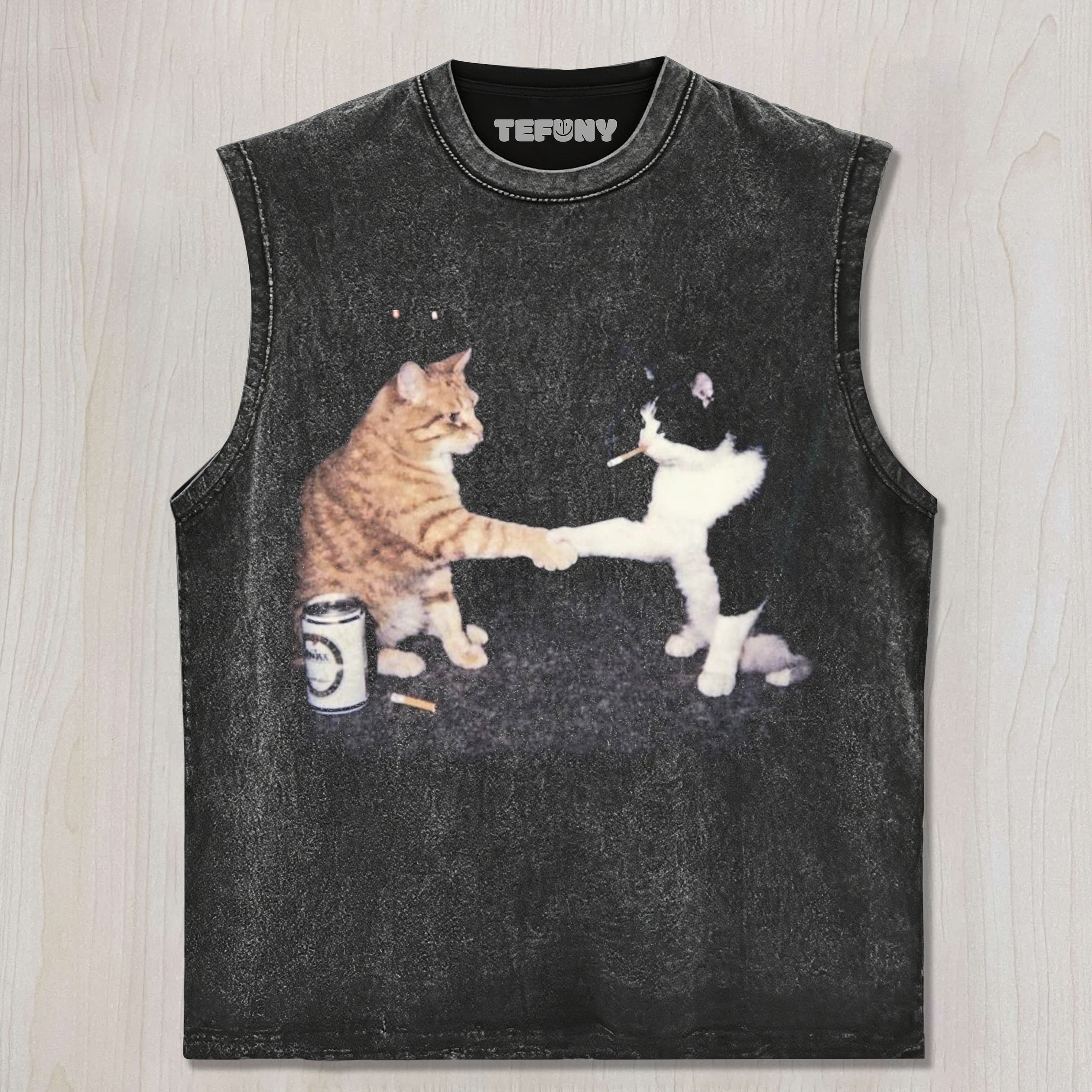 FUNNY SMOKING CAT UNISEX TEE, TANK TOP, LAYERED LS, SWEATSHIRT & HOODIE