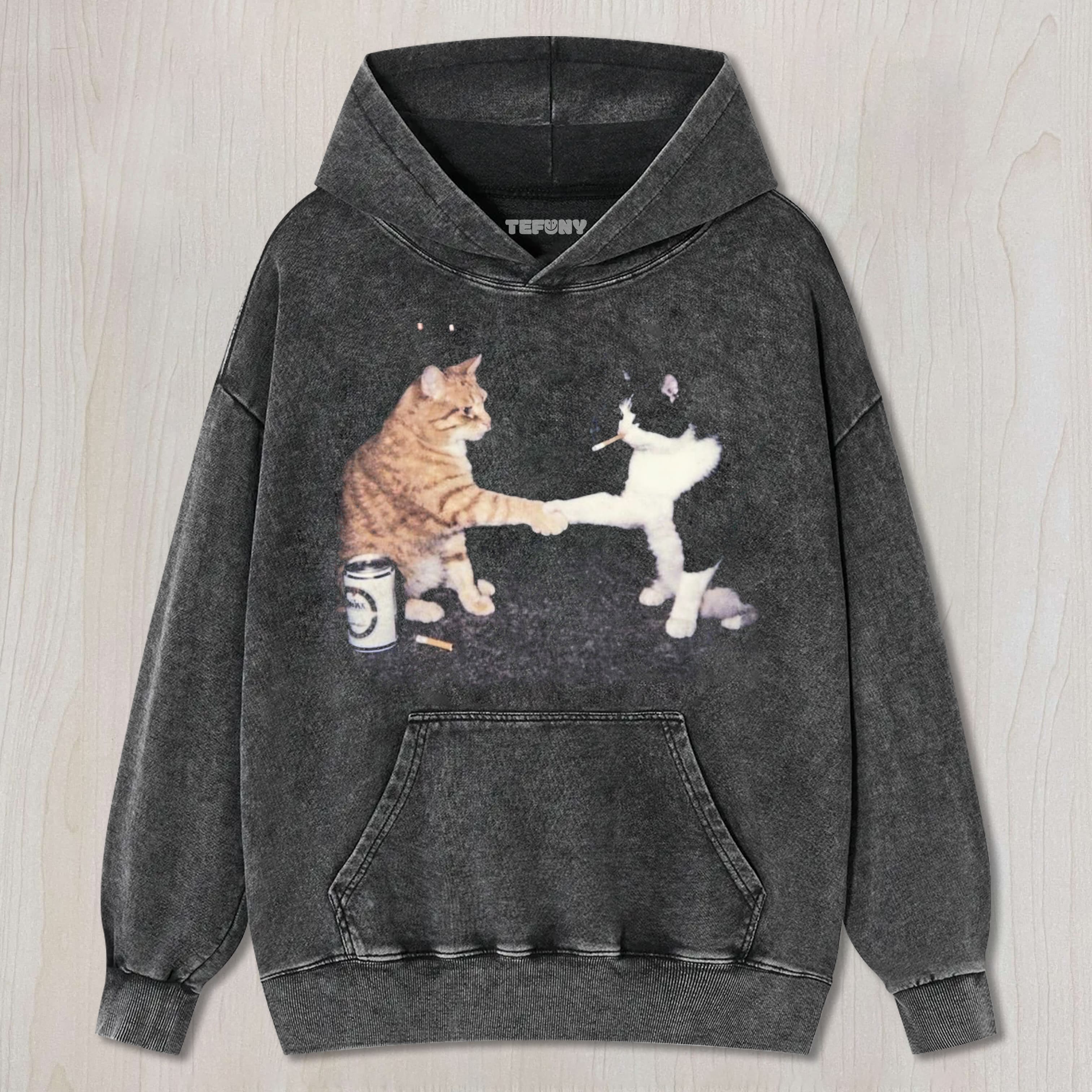 FUNNY SMOKING CAT UNISEX TEE, TANK TOP, LAYERED LS, SWEATSHIRT & HOODIE