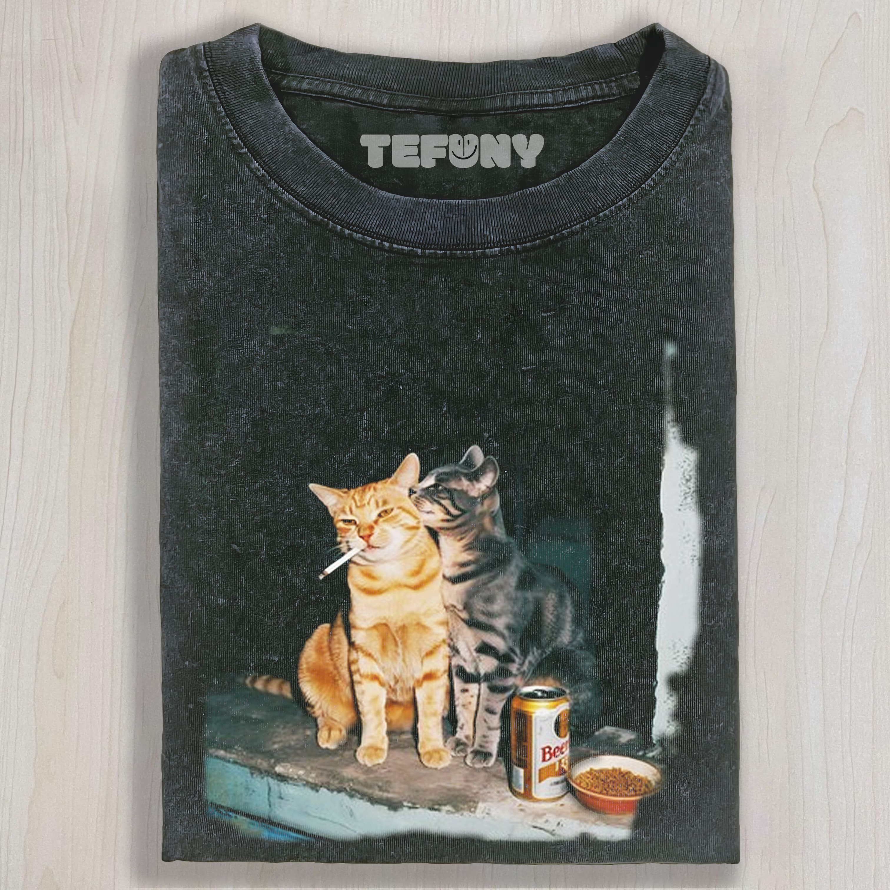FUNNY SMOKING CAT V1 UNISEX TEE, TANK TOP, LAYERED LS, SWEATSHIRT & HOODIE