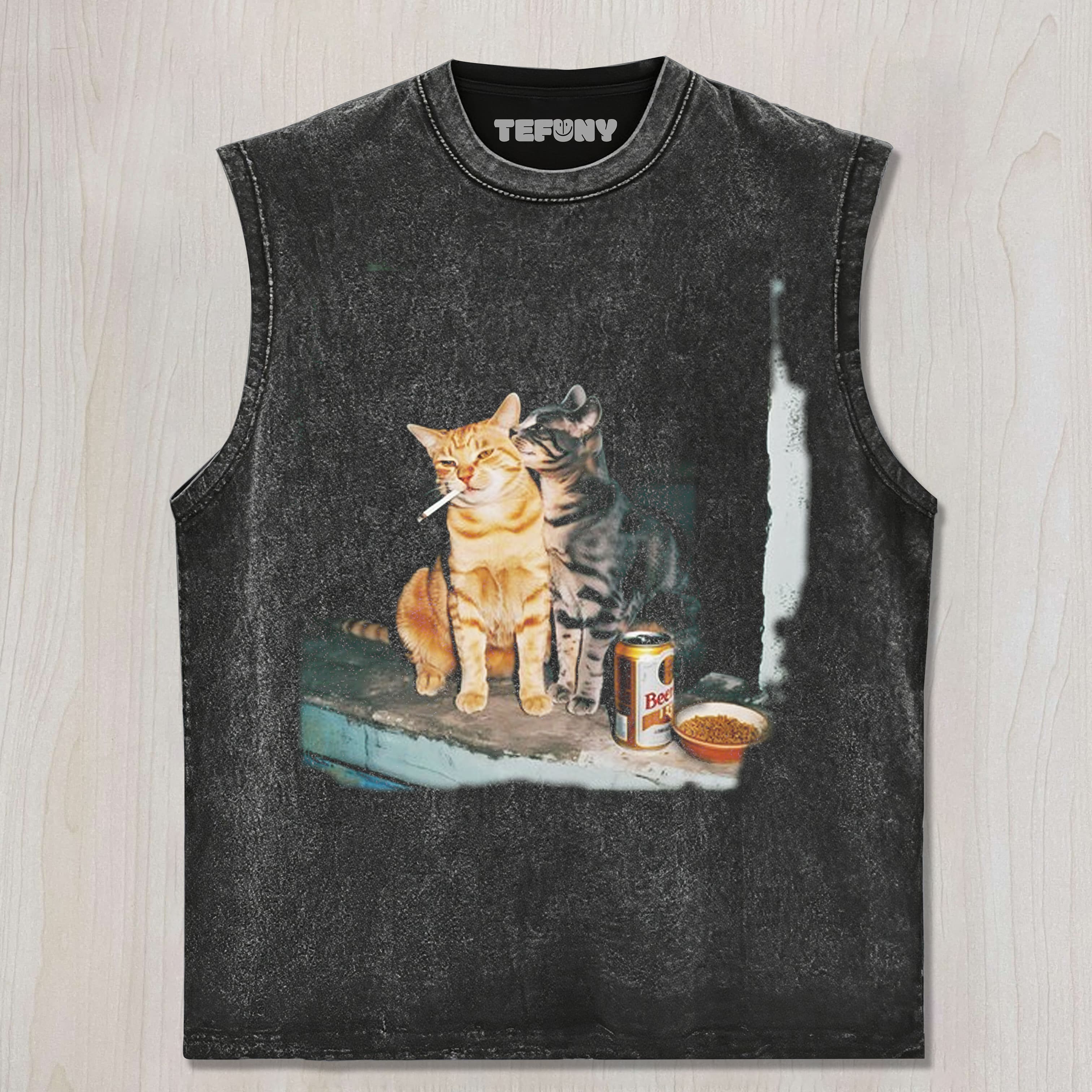 FUNNY SMOKING CAT V1 UNISEX TEE, TANK TOP, LAYERED LS, SWEATSHIRT & HOODIE