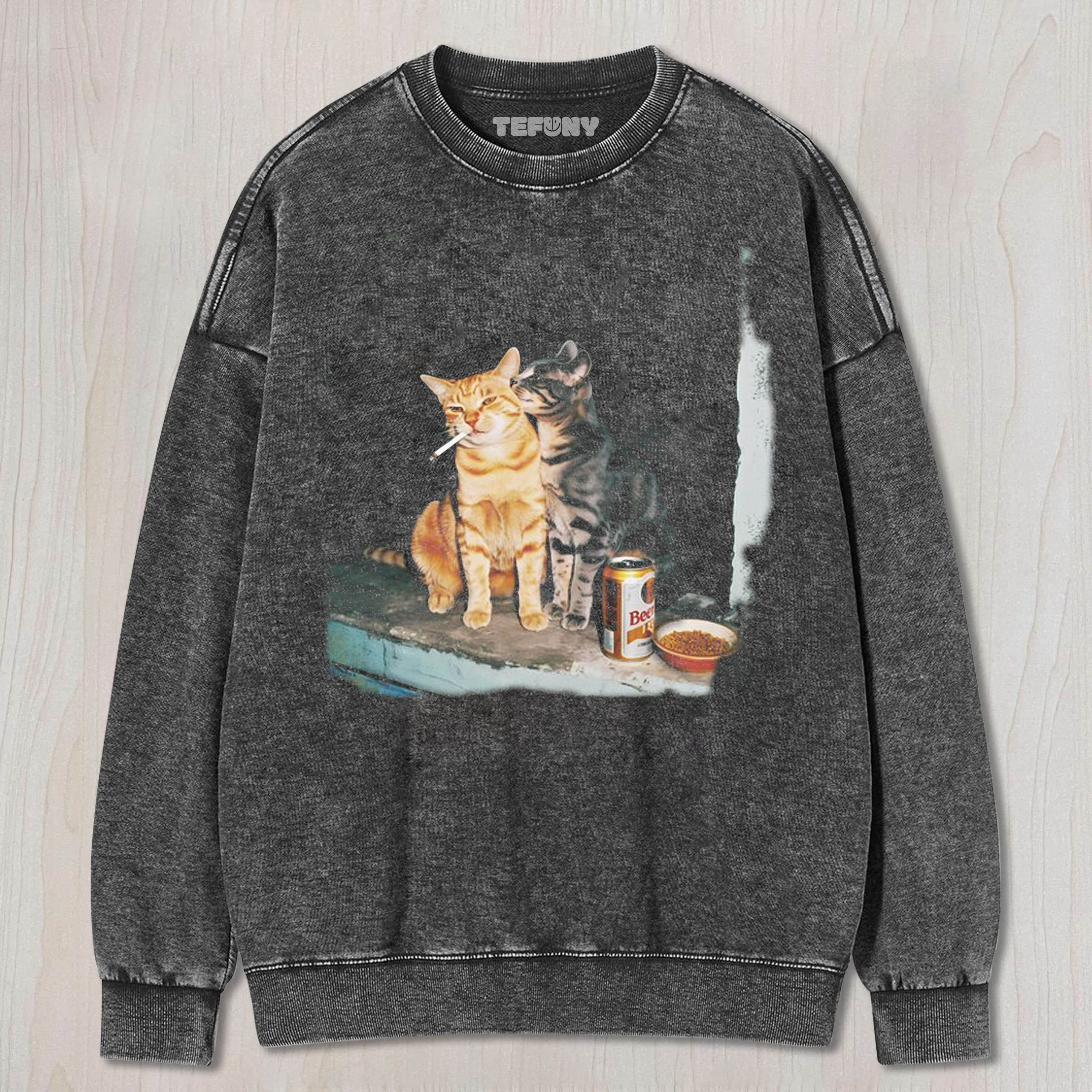 FUNNY SMOKING CAT V1 UNISEX TEE, TANK TOP, LAYERED LS, SWEATSHIRT & HOODIE