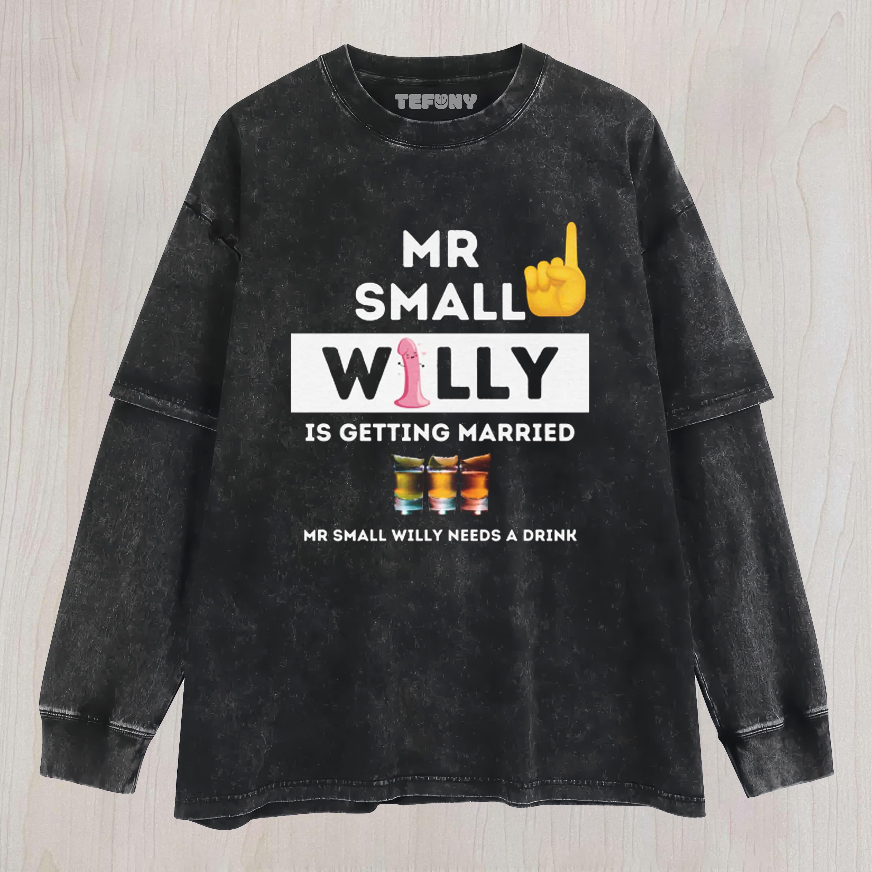 FUNNY STAG DO T-SHIRT, RUDE GROOM TO BE  LAYERED LONG SLEEVE