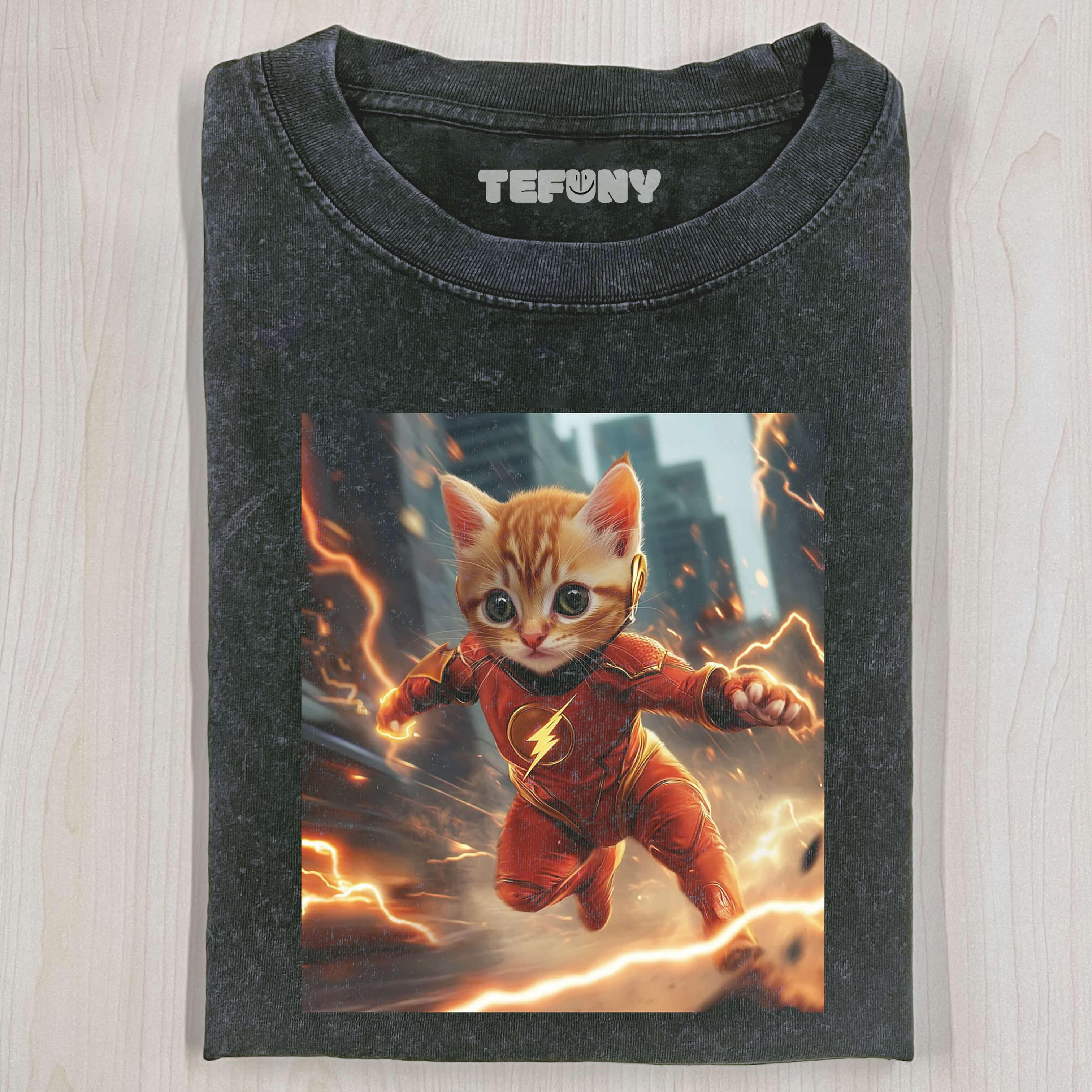 FUNNY SUPERMAN CAT T-SHIRT