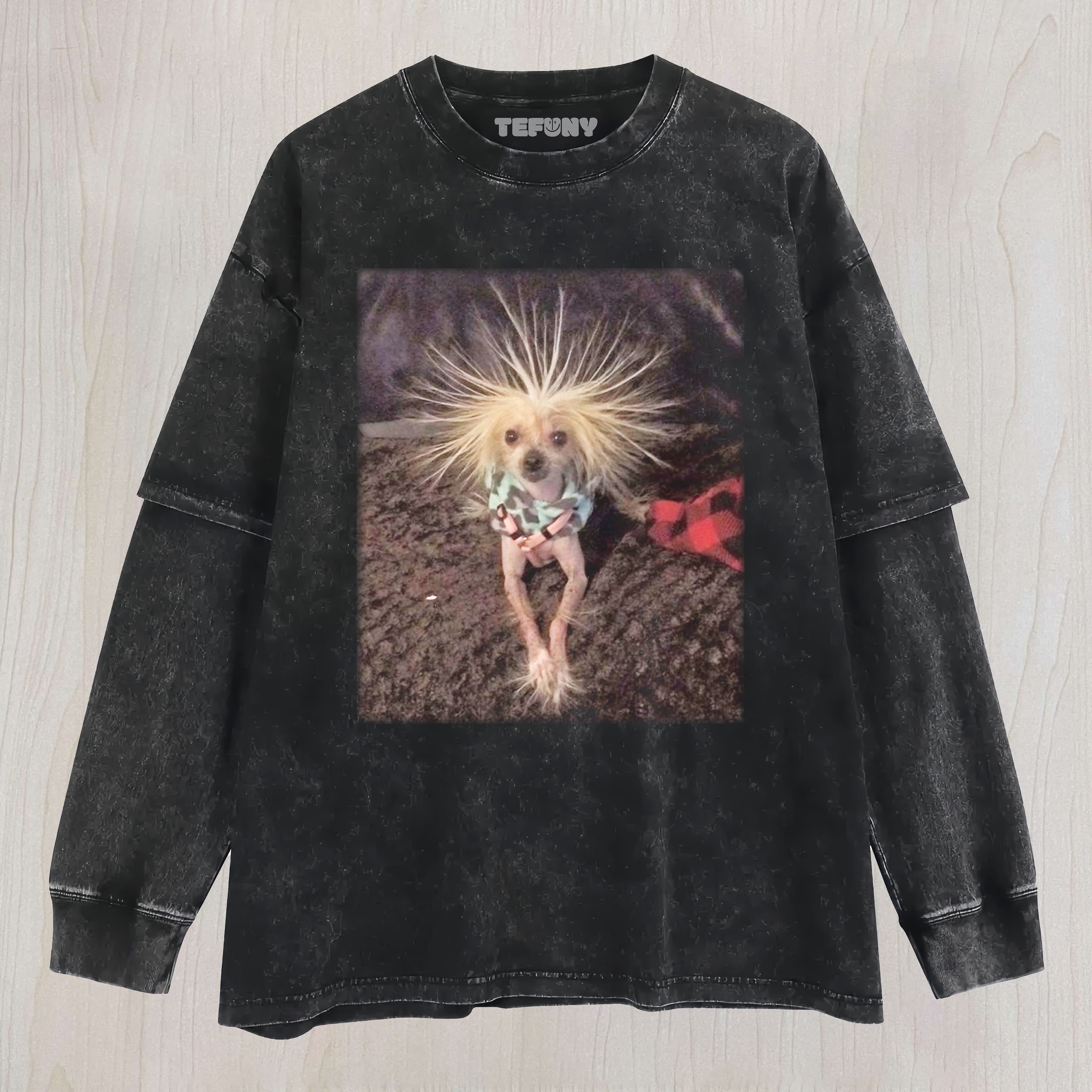 FUNNY UGLY DOG LAYERED LONG SLEEVE