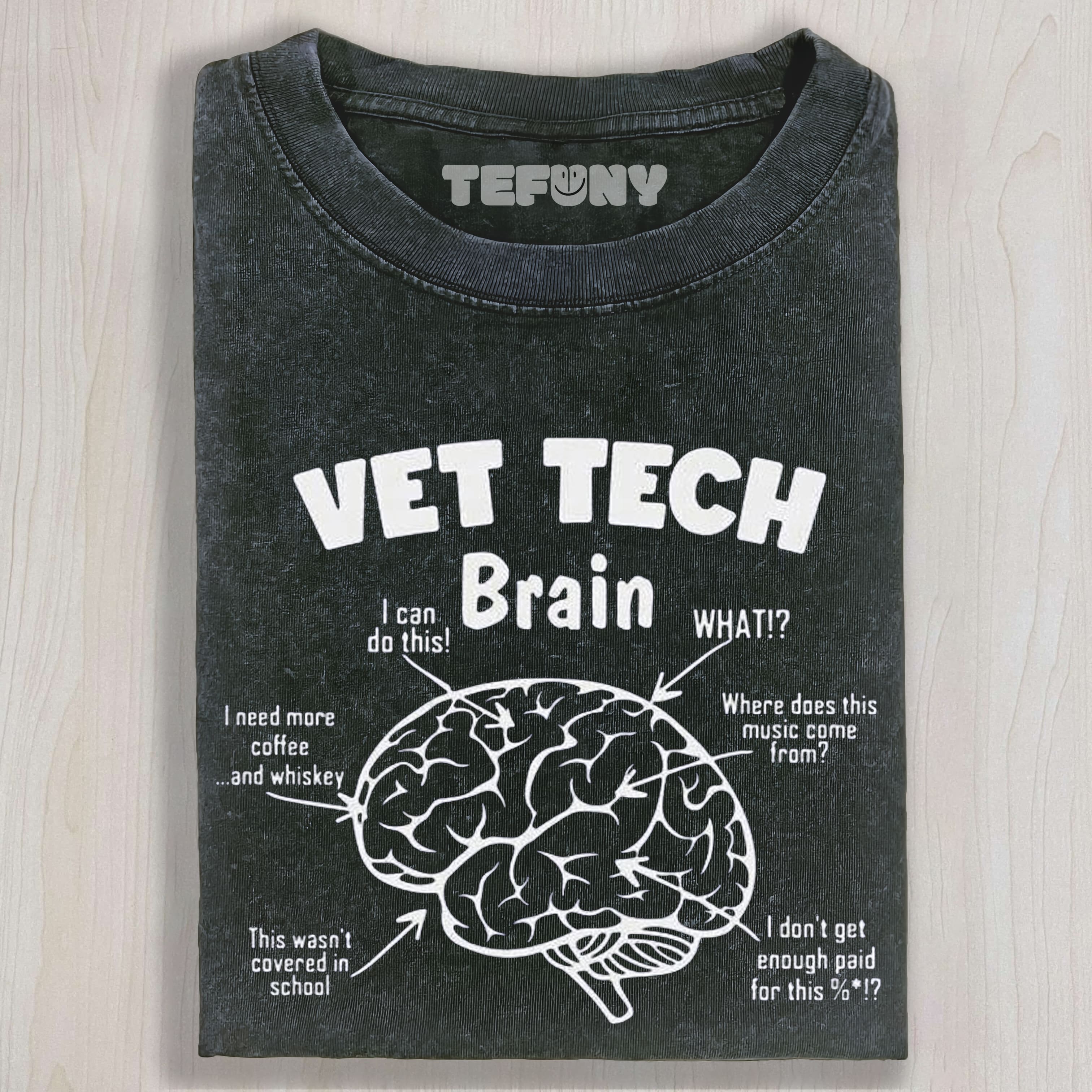 FUNNY VET TECH BRAIN TEE & SWEAT & HOOD