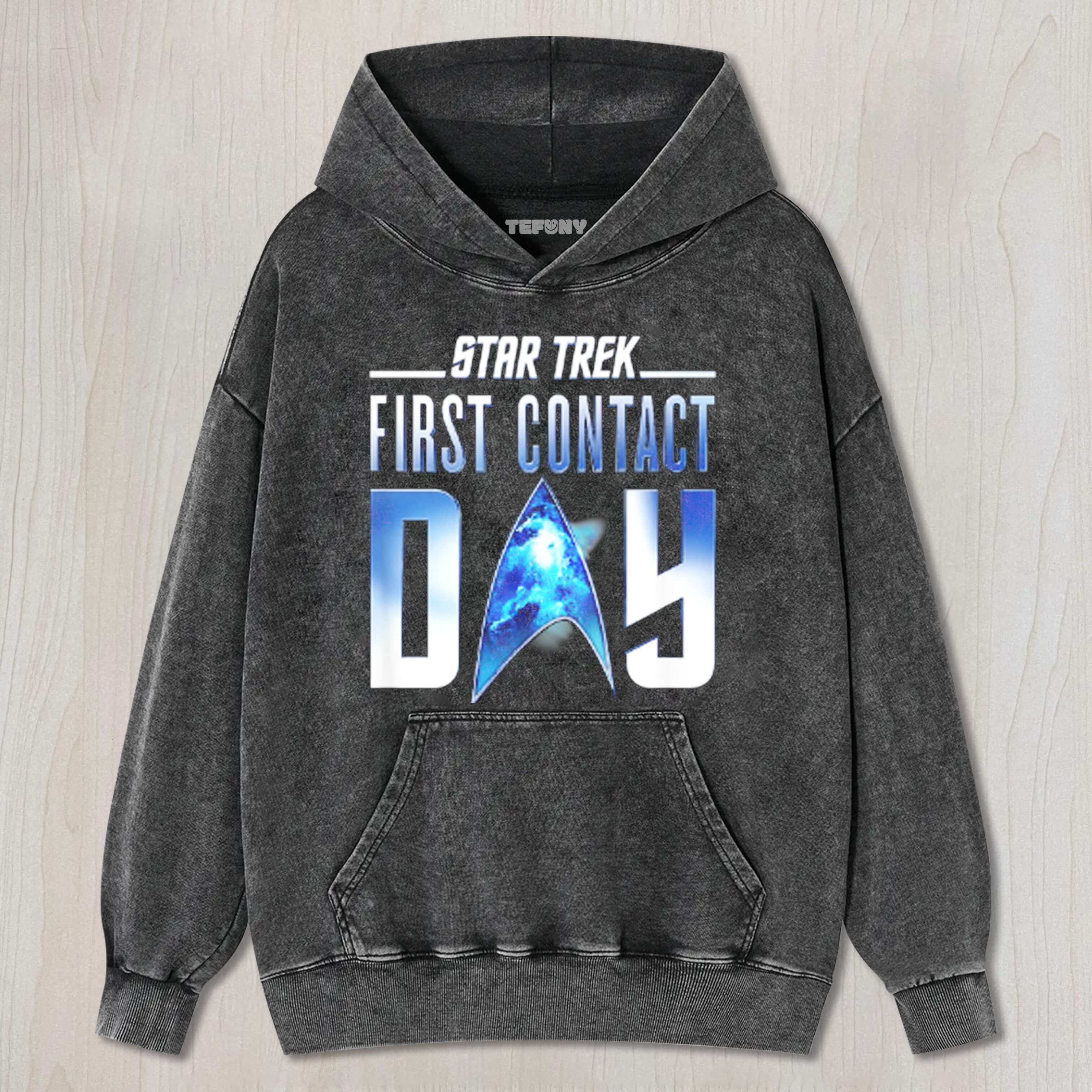 FIRST CONTACT DAY NEBULA LOGO STATRE TEE & SWEAT & HOOD