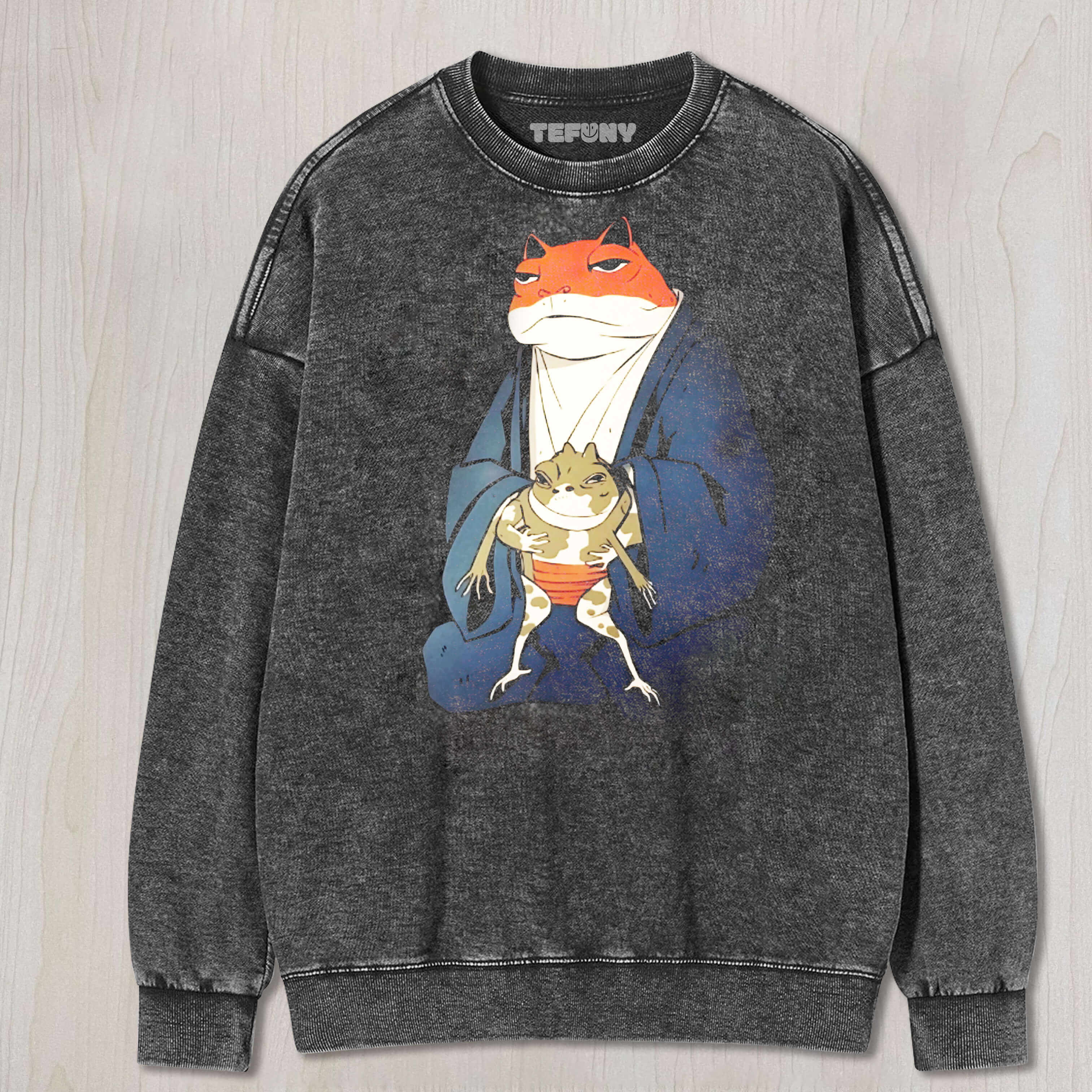 FROG CAT MATSUMOTO HOJI INSPIRED VINTAGE WASH JAPANESE DESIGN TEE & SWEAT & HOOD