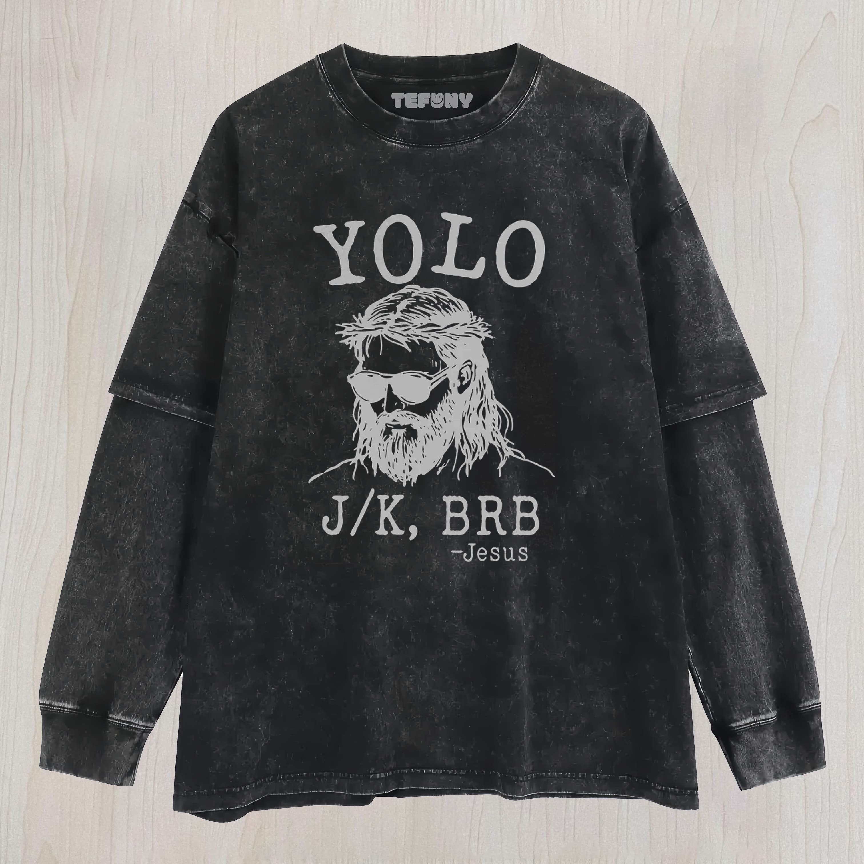 Funny Jesus Washed LAYERED LONG SLEEVE