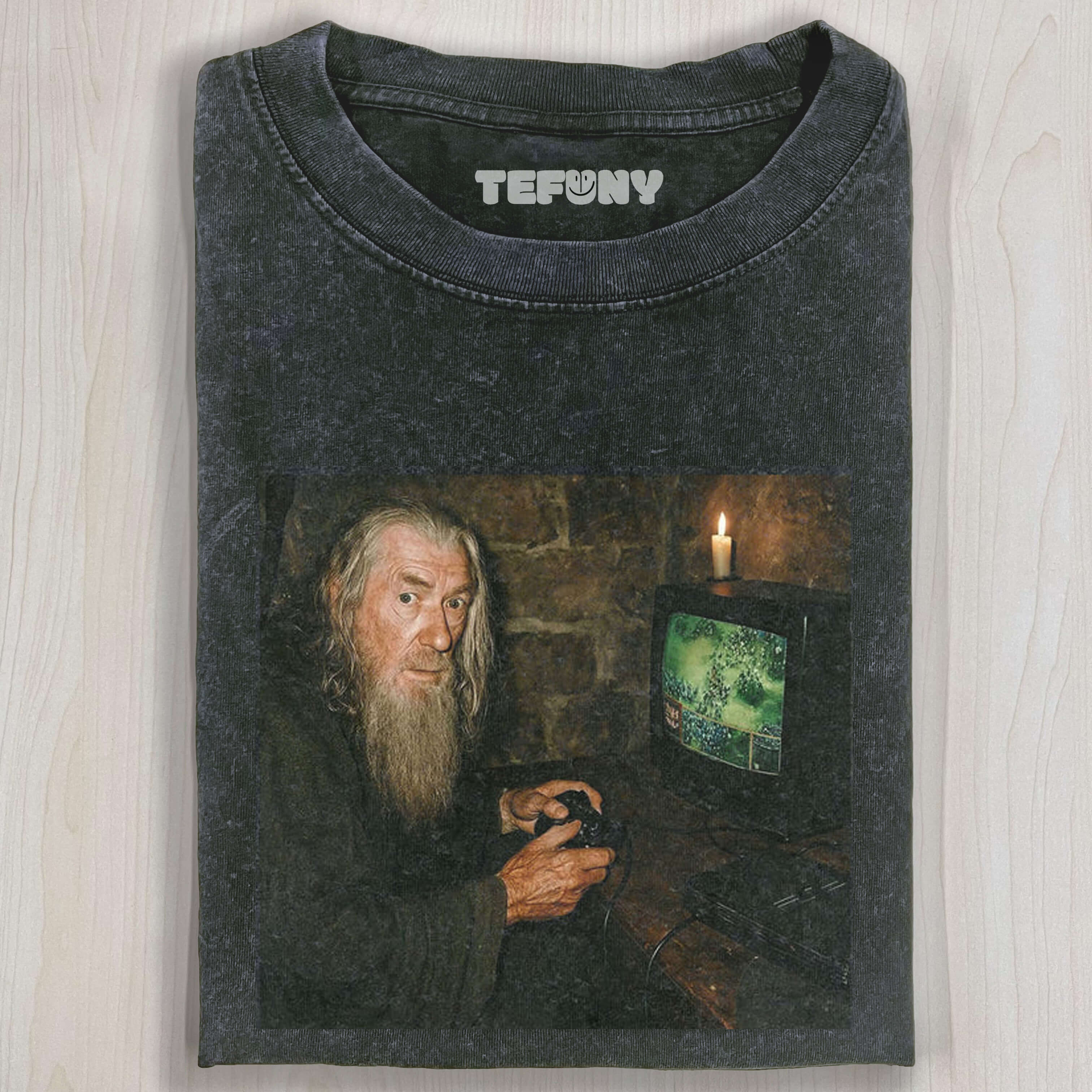 GANDALF CROSS - DIMENSIONAL GAMING FUN - THEMED T-SHIRT