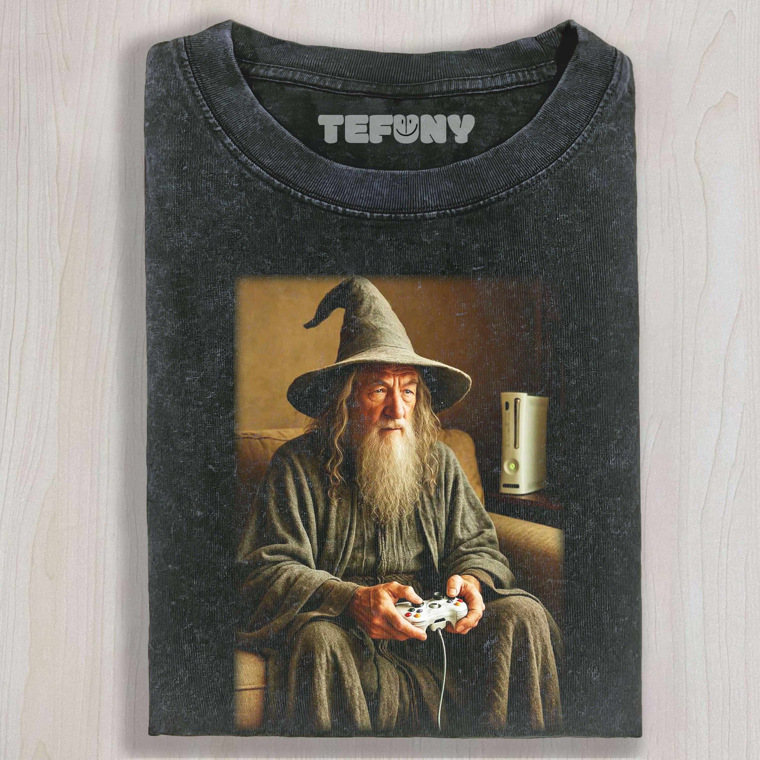 GANDALF HOLDING A GAME CONTROLLER TEE & SWEAT & HOOD