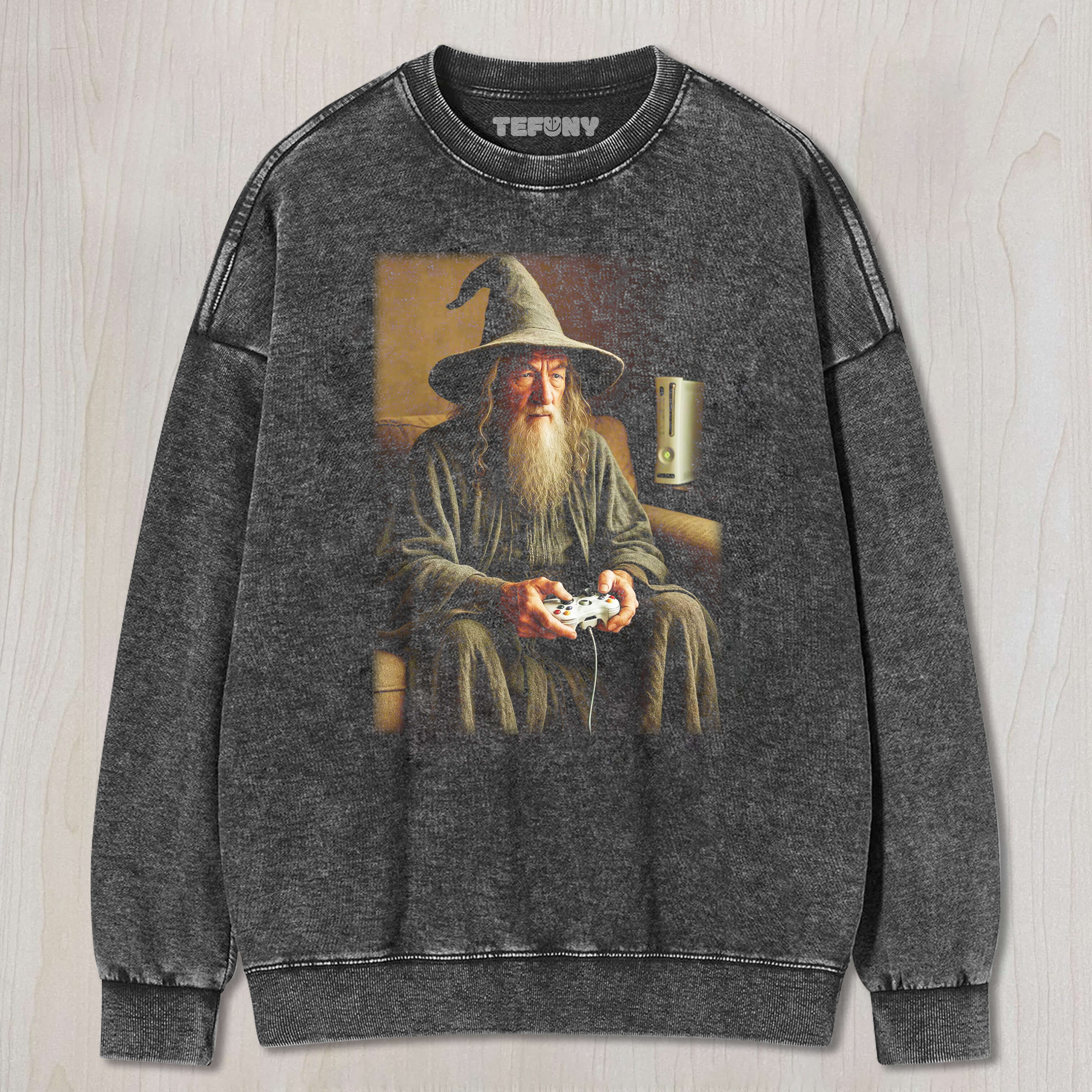 GANDALF HOLDING A GAME CONTROLLER TEE & SWEAT & HOOD